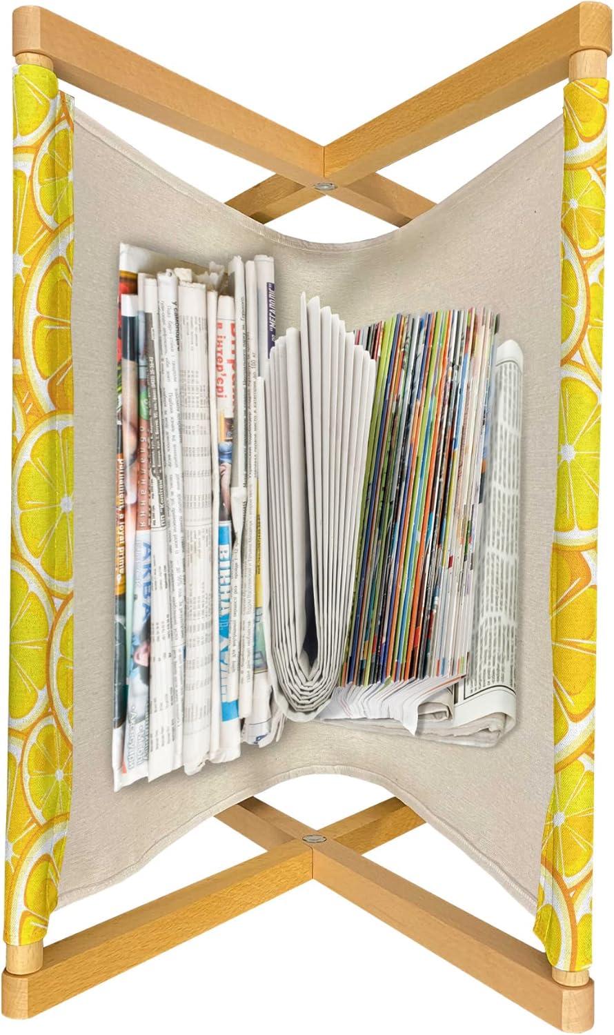 imageAmbesonne Mauve Magazine and Book Holder Big Fresh Flower Floret Buds Bouquet Motif Valentine Romance Blossoms Design Print Floor Rack Decor for Interior of Home amp Office 22 x 19 Yellow VioletYellow White and Green