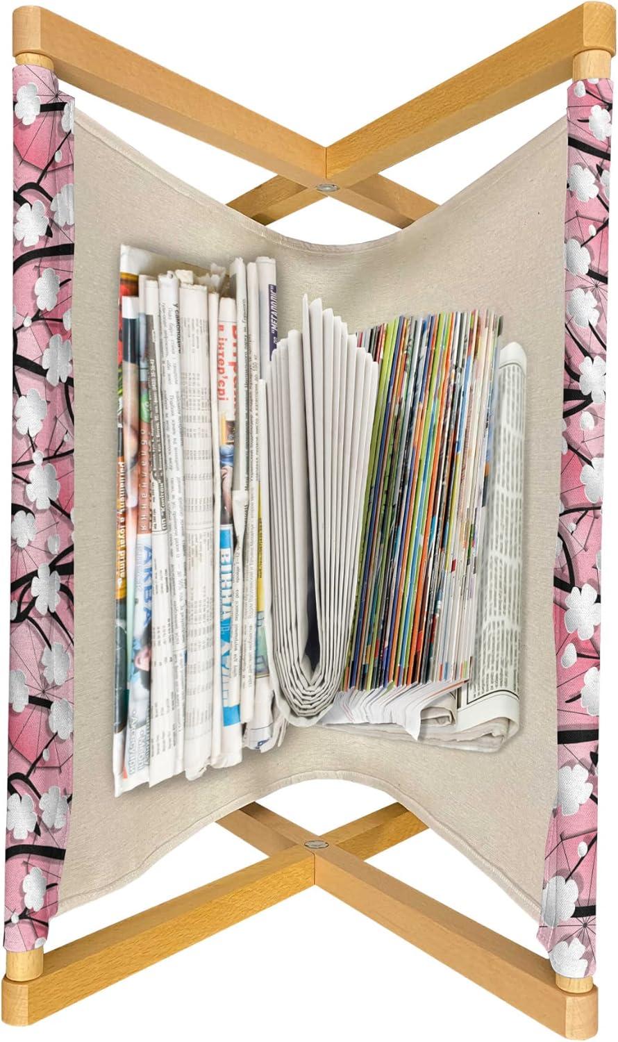 imageAmbesonne Mauve Magazine and Book Holder Big Fresh Flower Floret Buds Bouquet Motif Valentine Romance Blossoms Design Print Floor Rack Decor for Interior of Home amp Office 22 x 19 Yellow VioletBlack Pink