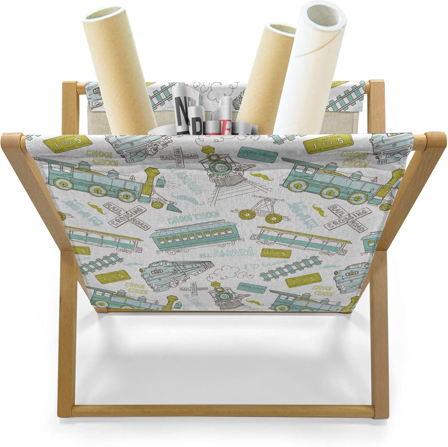 imageAmbesonne Mauve Magazine and Book Holder Big Fresh Flower Floret Buds Bouquet Motif Valentine Romance Blossoms Design Print Floor Rack Decor for Interior of Home amp Office 22 x 19 Yellow VioletApple Green Turquoise