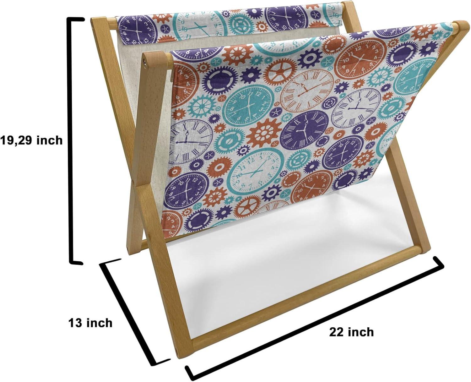 imageAmbesonne Mauve Magazine and Book Holder Big Fresh Flower Floret Buds Bouquet Motif Valentine Romance Blossoms Design Print Floor Rack Decor for Interior of Home amp Office 22 x 19 Yellow VioletBlue and Dark Orange