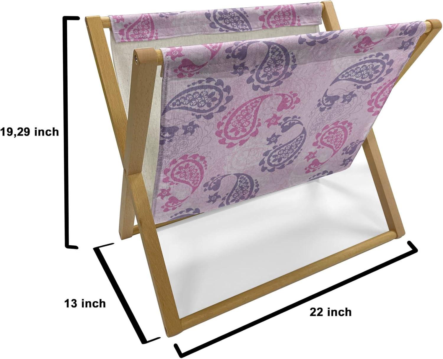 imageAmbesonne Mauve Magazine and Book Holder Big Fresh Flower Floret Buds Bouquet Motif Valentine Romance Blossoms Design Print Floor Rack Decor for Interior of Home amp Office 22 x 19 Yellow VioletFuchsia Lilac