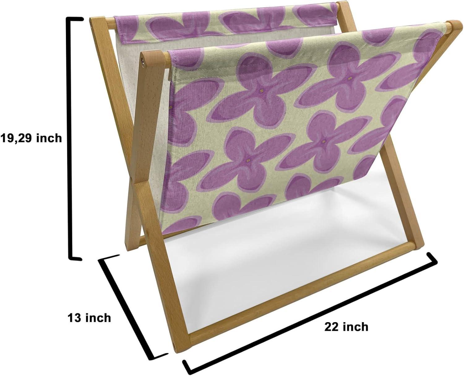 imageAmbesonne Mauve Magazine and Book Holder Big Fresh Flower Floret Buds Bouquet Motif Valentine Romance Blossoms Design Print Floor Rack Decor for Interior of Home amp Office 22 x 19 Yellow VioletYellow Violet