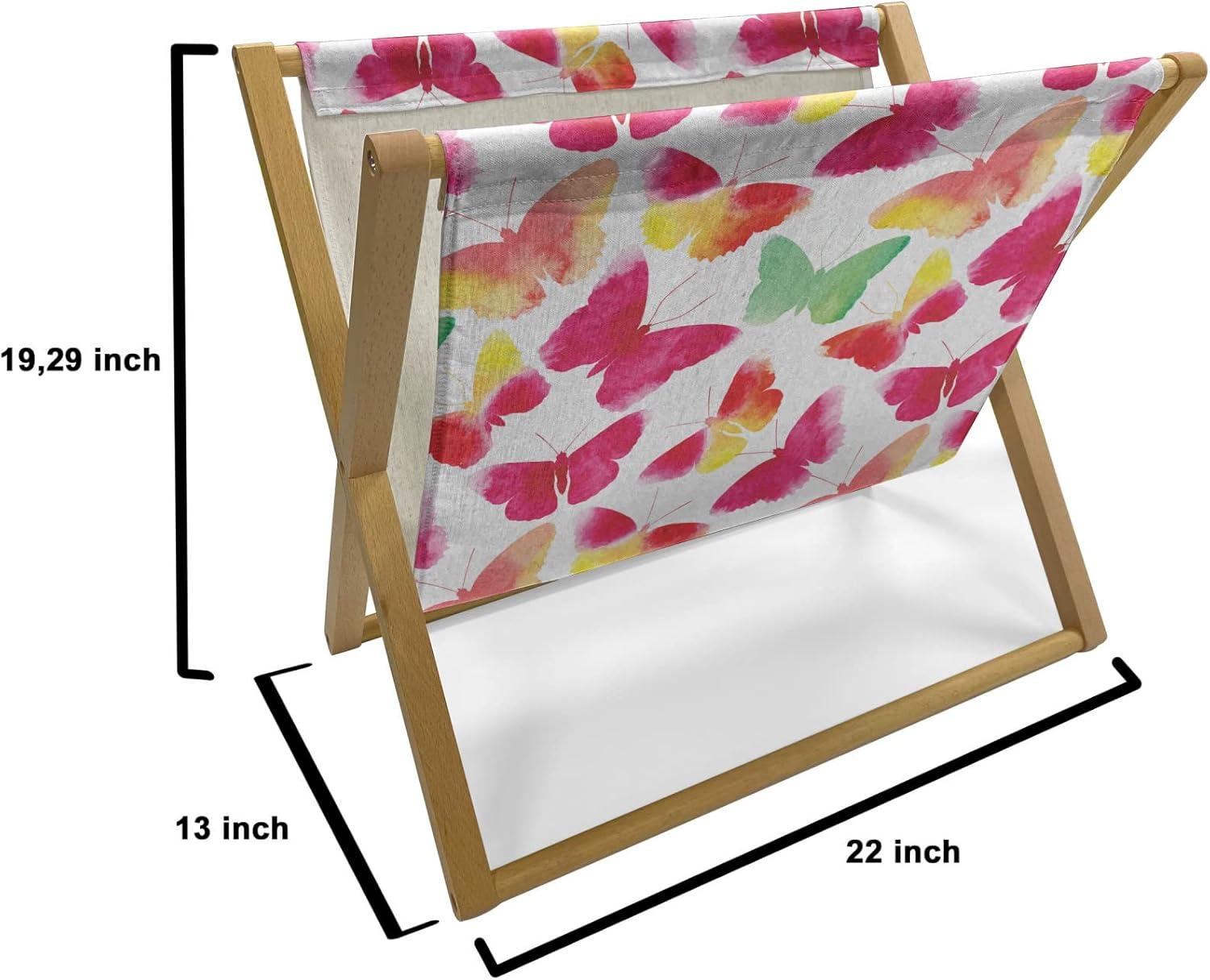 imageAmbesonne Mauve Magazine and Book Holder Big Fresh Flower Floret Buds Bouquet Motif Valentine Romance Blossoms Design Print Floor Rack Decor for Interior of Home amp Office 22 x 19 Yellow VioletFuchsia Green