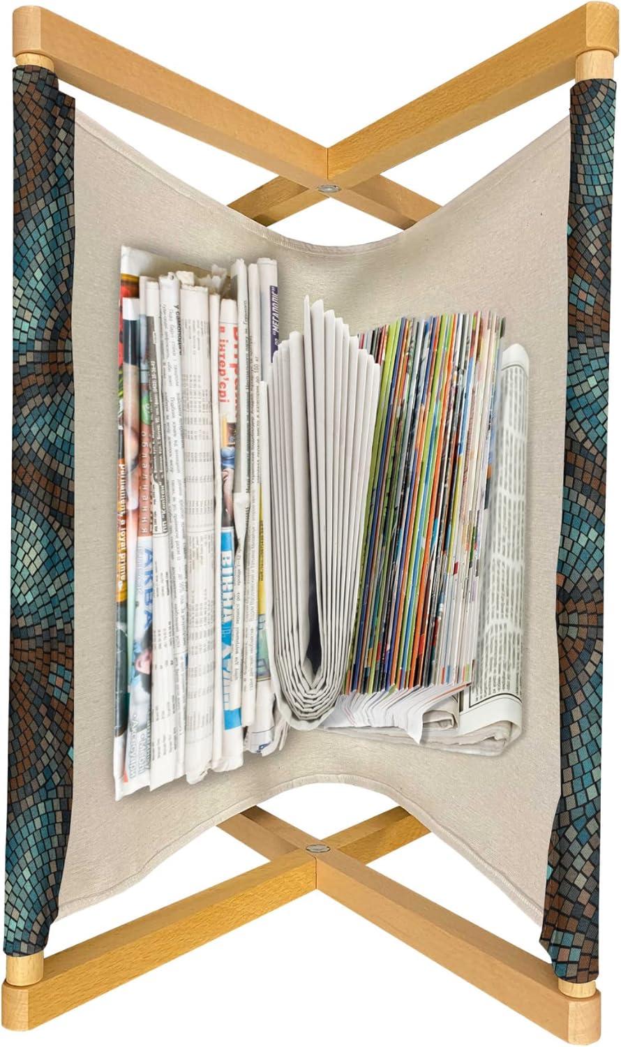 imageAmbesonne Mauve Magazine and Book Holder Big Fresh Flower Floret Buds Bouquet Motif Valentine Romance Blossoms Design Print Floor Rack Decor for Interior of Home amp Office 22 x 19 Yellow VioletBrown Blue and Dark Blue