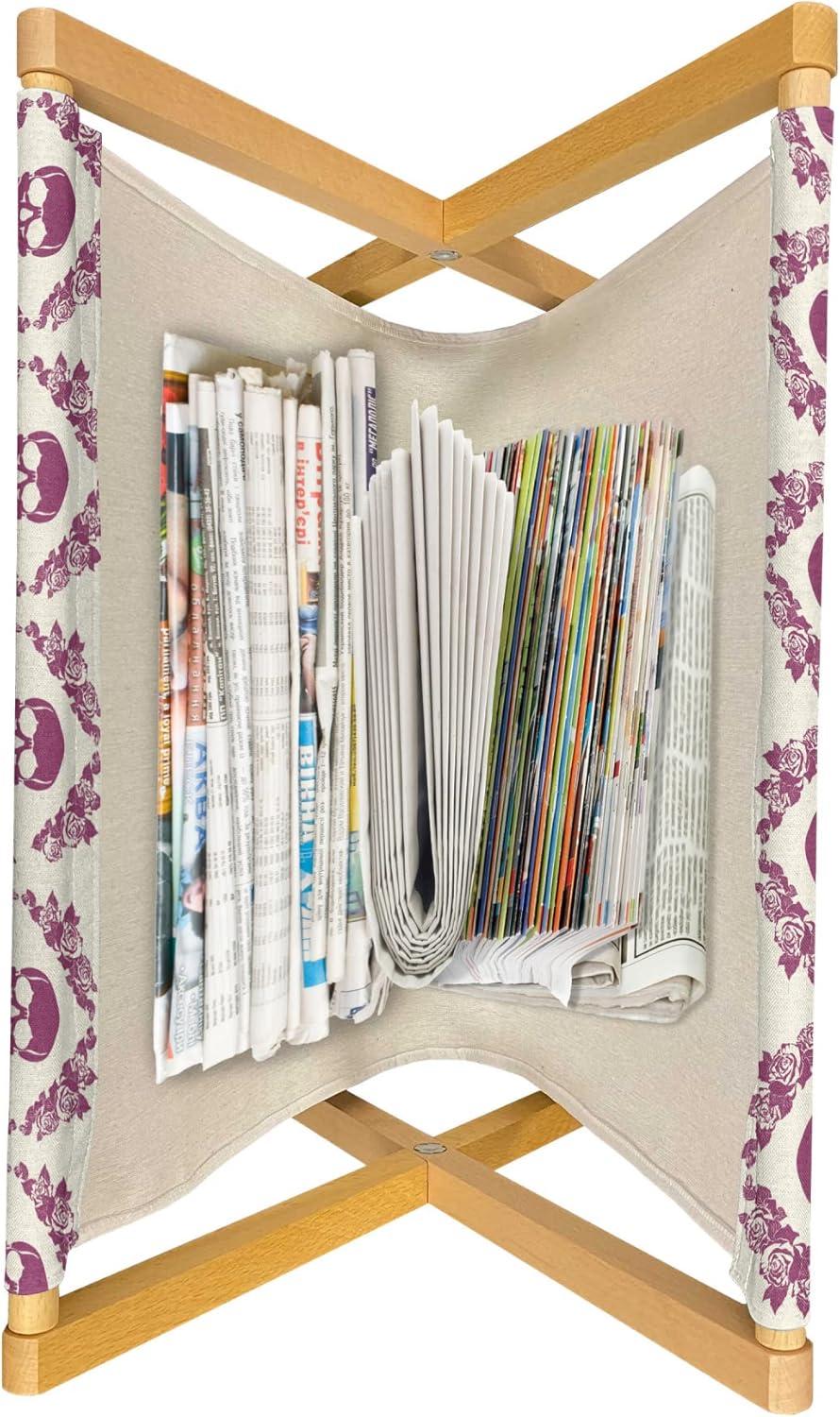 imageAmbesonne Mauve Magazine and Book Holder Big Fresh Flower Floret Buds Bouquet Motif Valentine Romance Blossoms Design Print Floor Rack Decor for Interior of Home amp Office 22 x 19 Yellow VioletFuchsia Cream