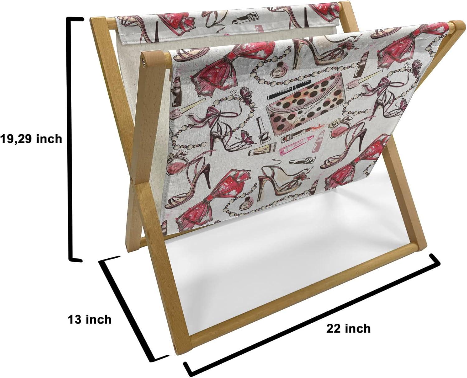 imageAmbesonne Mauve Magazine and Book Holder Big Fresh Flower Floret Buds Bouquet Motif Valentine Romance Blossoms Design Print Floor Rack Decor for Interior of Home amp Office 22 x 19 Yellow VioletBlack Pink Tan