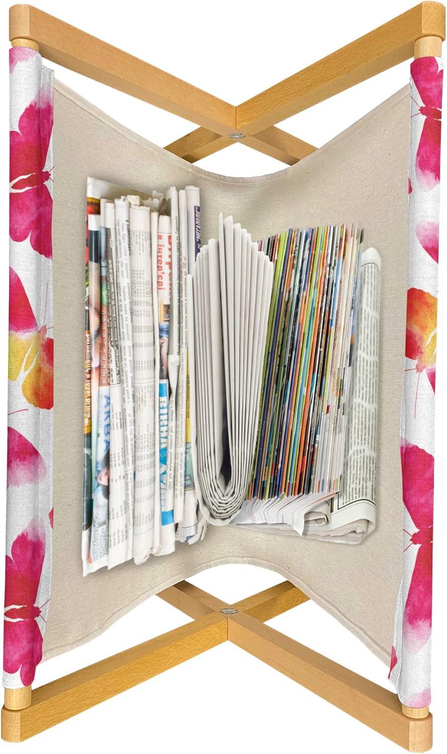 imageAmbesonne Mauve Magazine and Book Holder Big Fresh Flower Floret Buds Bouquet Motif Valentine Romance Blossoms Design Print Floor Rack Decor for Interior of Home amp Office 22 x 19 Yellow VioletFuchsia Green