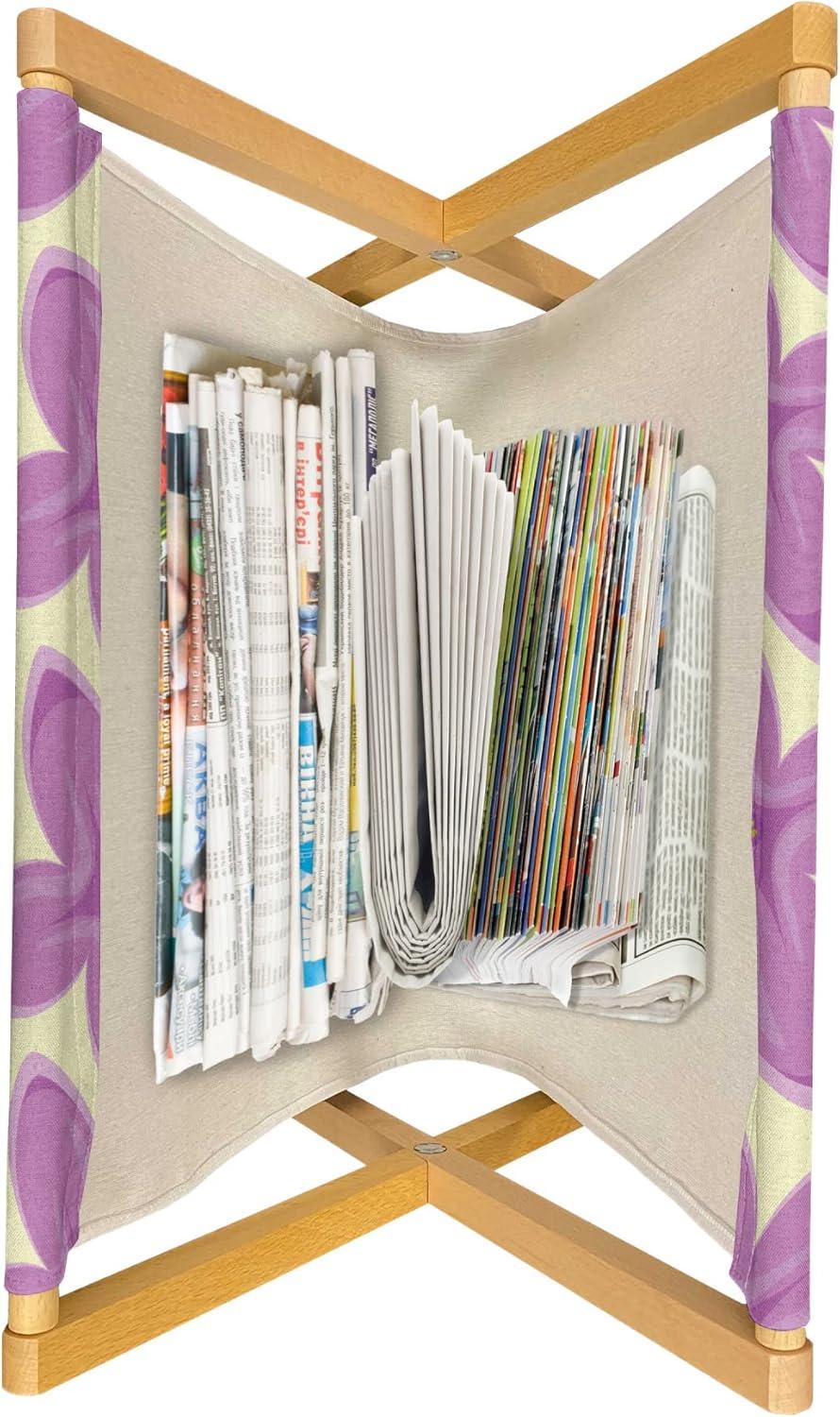 imageAmbesonne Mauve Magazine and Book Holder Big Fresh Flower Floret Buds Bouquet Motif Valentine Romance Blossoms Design Print Floor Rack Decor for Interior of Home amp Office 22 x 19 Yellow VioletYellow Violet