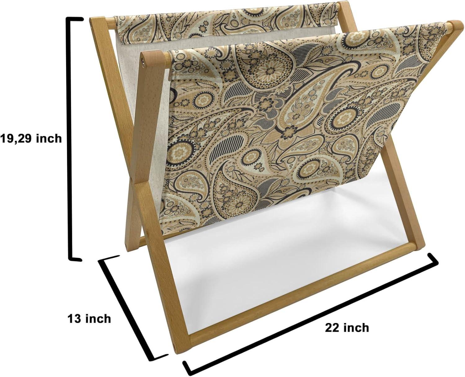 imageAmbesonne Mauve Magazine and Book Holder Big Fresh Flower Floret Buds Bouquet Motif Valentine Romance Blossoms Design Print Floor Rack Decor for Interior of Home amp Office 22 x 19 Yellow VioletBrown Black and White