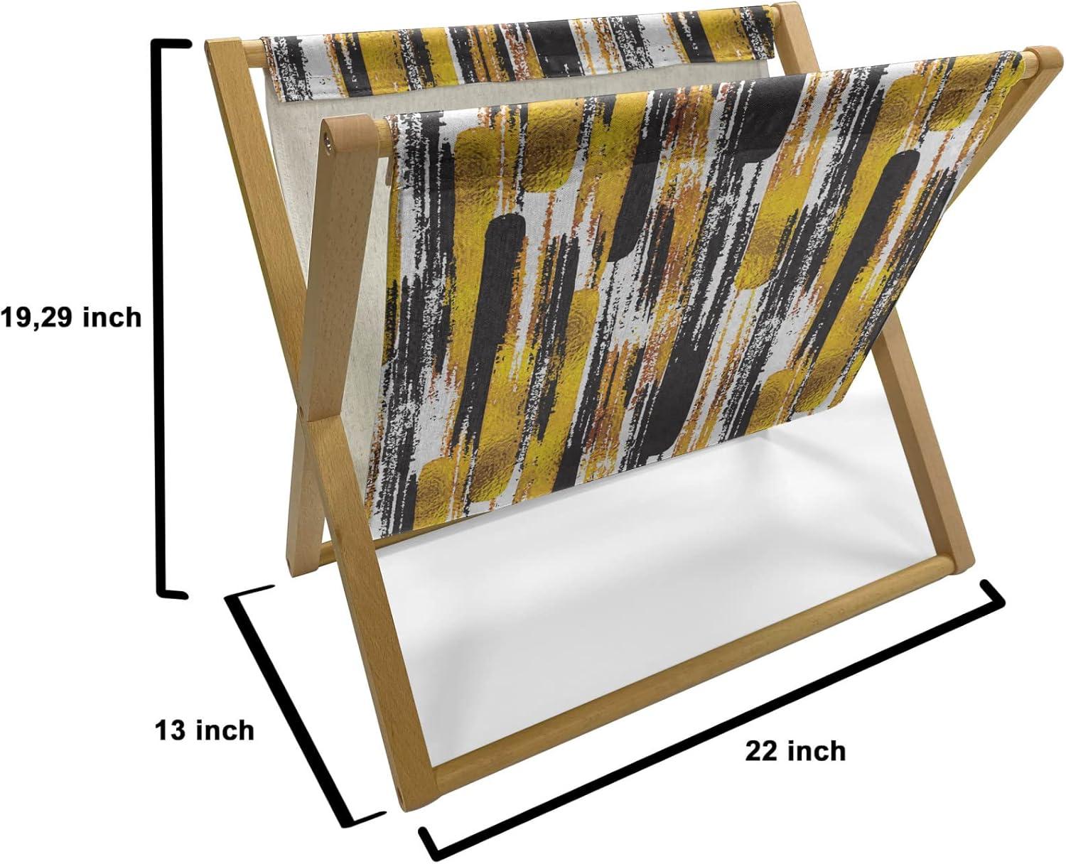 imageAmbesonne Mauve Magazine and Book Holder Big Fresh Flower Floret Buds Bouquet Motif Valentine Romance Blossoms Design Print Floor Rack Decor for Interior of Home amp Office 22 x 19 Yellow VioletEarth Yellow Black
