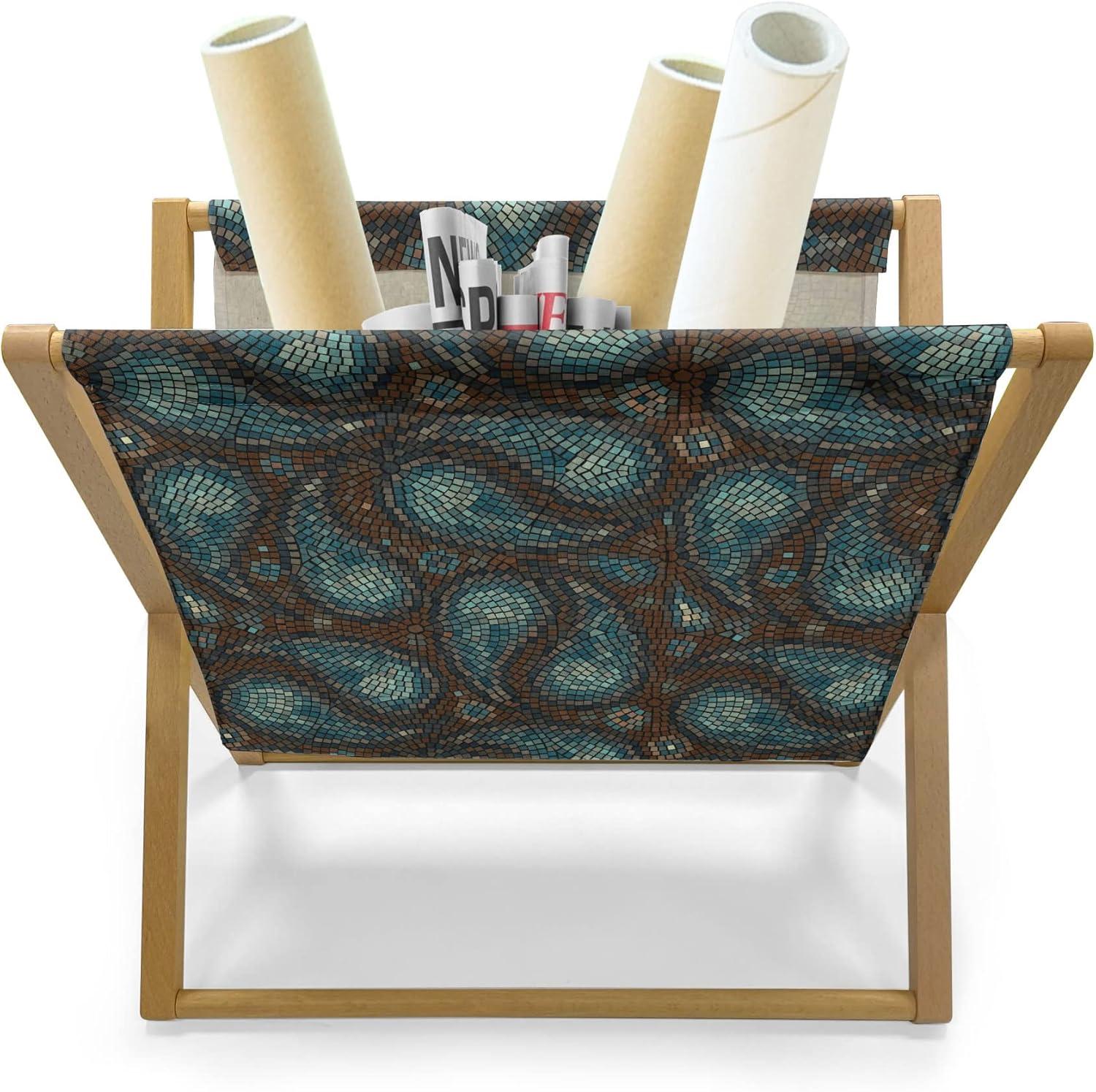 imageAmbesonne Mauve Magazine and Book Holder Big Fresh Flower Floret Buds Bouquet Motif Valentine Romance Blossoms Design Print Floor Rack Decor for Interior of Home amp Office 22 x 19 Yellow VioletBrown Blue and Dark Blue