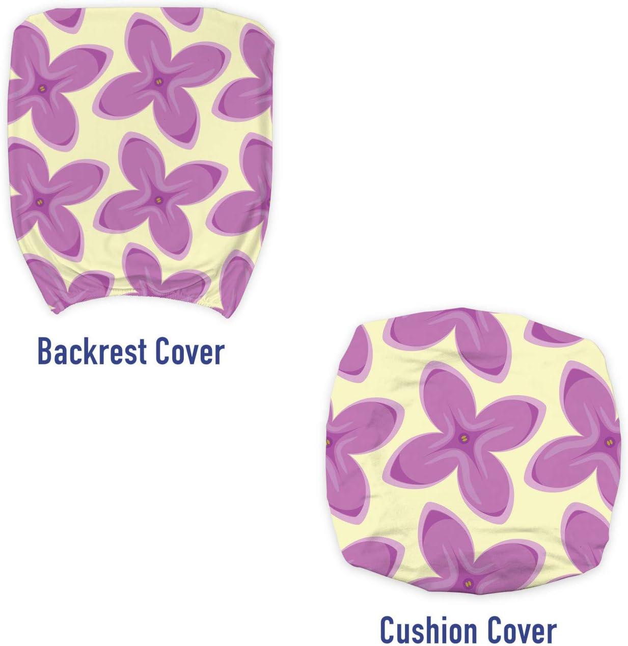 imageAmbesonne Mauve Office Chair Cover Big Fresh Flower Floret Buds Bouquet Motif Valentine Romance Blossoms Design Print Stretchable Decorative Universal Size High Back Printed Slipcover Yellow VioletYellow Violet