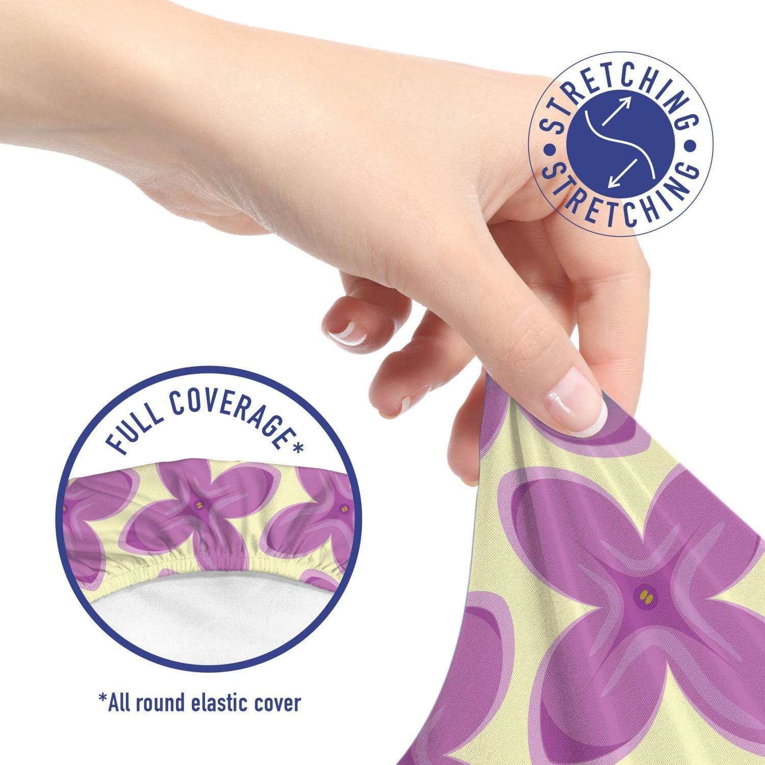 imageAmbesonne Mauve Office Chair Cover Big Fresh Flower Floret Buds Bouquet Motif Valentine Romance Blossoms Design Print Stretchable Decorative Universal Size High Back Printed Slipcover Yellow VioletYellow Violet