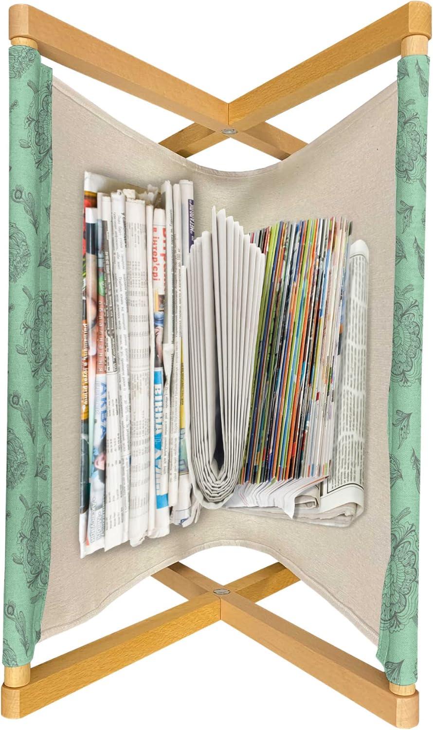 imageAmbesonne Mint Magazine and Book Holder Ornamental Floral Drawing with Hearts Leaves Romantic Valentines Anniversary Floor Rack Decor for Interior of Home amp Office 22 x 19 Blush Sky Blue WhiteGrey Sea Green