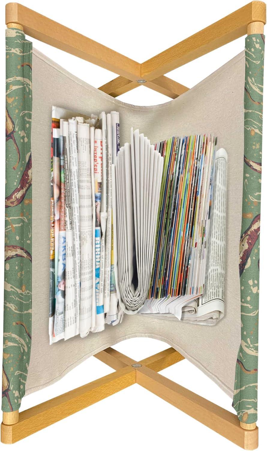 imageAmbesonne Mint Magazine and Book Holder Ornamental Floral Drawing with Hearts Leaves Romantic Valentines Anniversary Floor Rack Decor for Interior of Home amp Office 22 x 19 Blush Sky Blue WhitePeacock Green Multicolor
