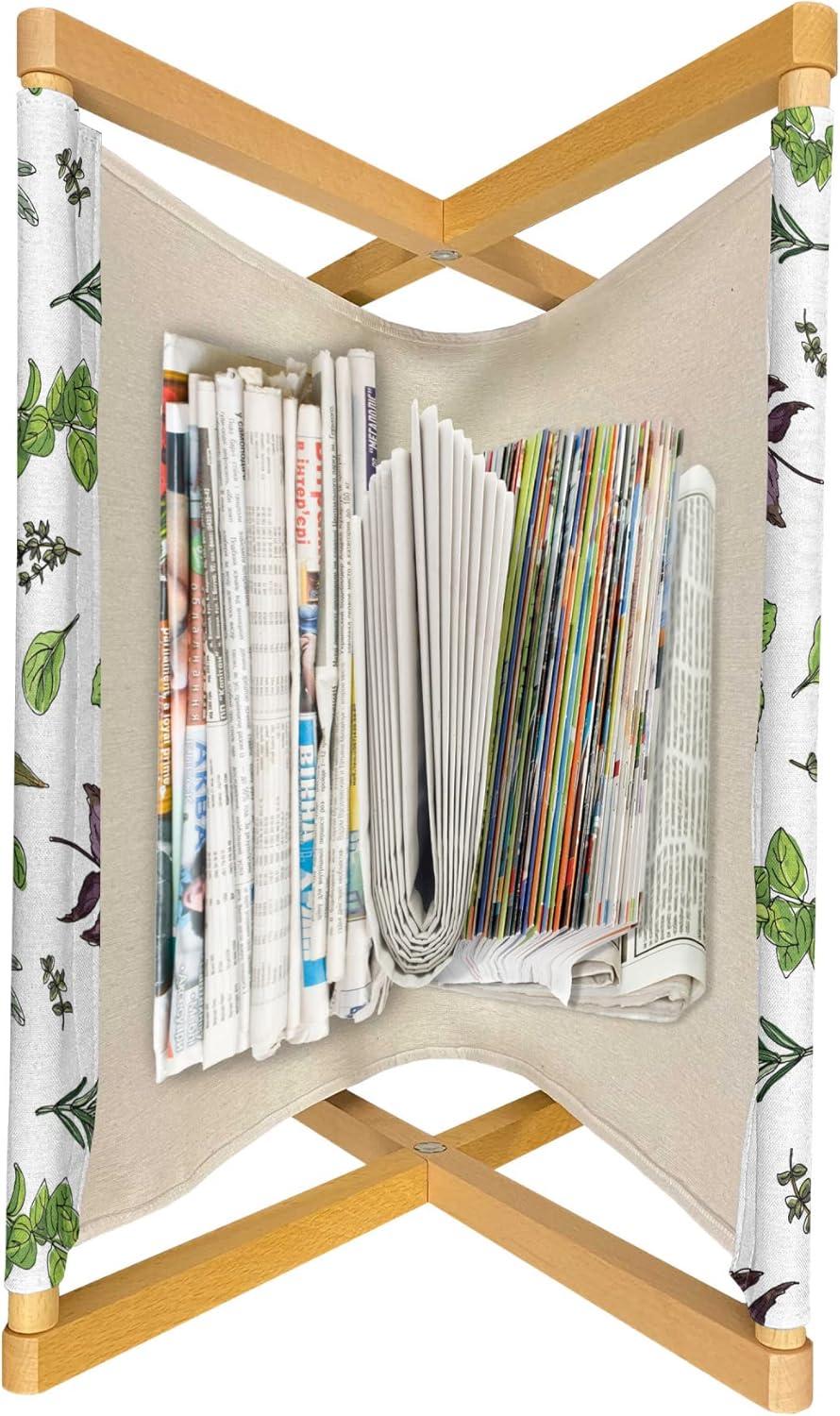 imageAmbesonne Mint Magazine and Book Holder Ornamental Floral Drawing with Hearts Leaves Romantic Valentines Anniversary Floor Rack Decor for Interior of Home amp Office 22 x 19 Blush Sky Blue WhiteOlive Green Plum White