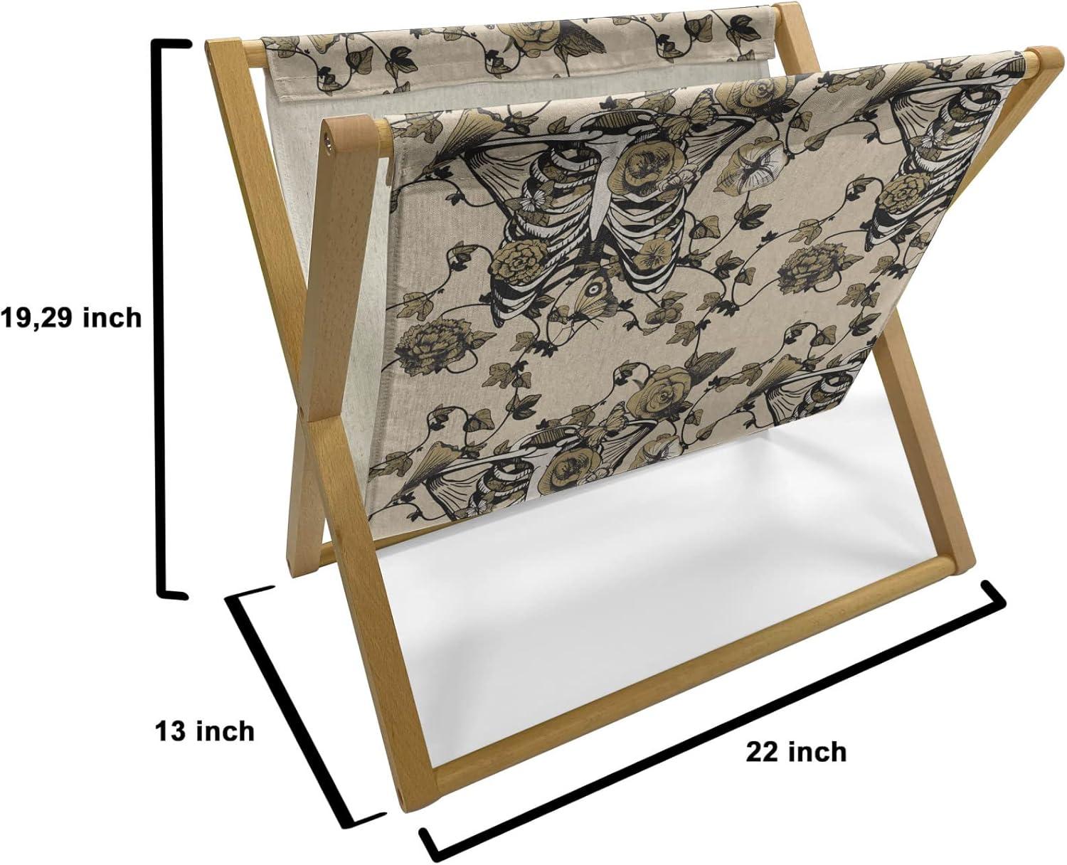 imageAmbesonne Mint Magazine and Book Holder Ornamental Floral Drawing with Hearts Leaves Romantic Valentines Anniversary Floor Rack Decor for Interior of Home amp Office 22 x 19 Blush Sky Blue WhitePale Mustard Dark Tan