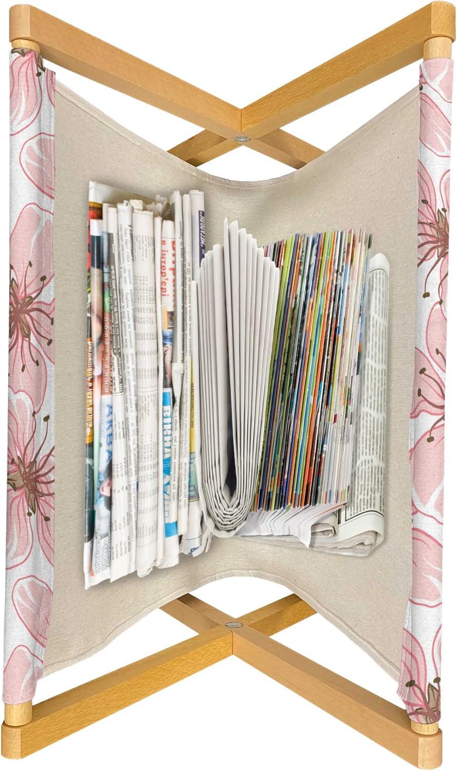 imageAmbesonne Mint Magazine and Book Holder Ornamental Floral Drawing with Hearts Leaves Romantic Valentines Anniversary Floor Rack Decor for Interior of Home amp Office 22 x 19 Blush Sky Blue WhiteBlush White and Dried Rose