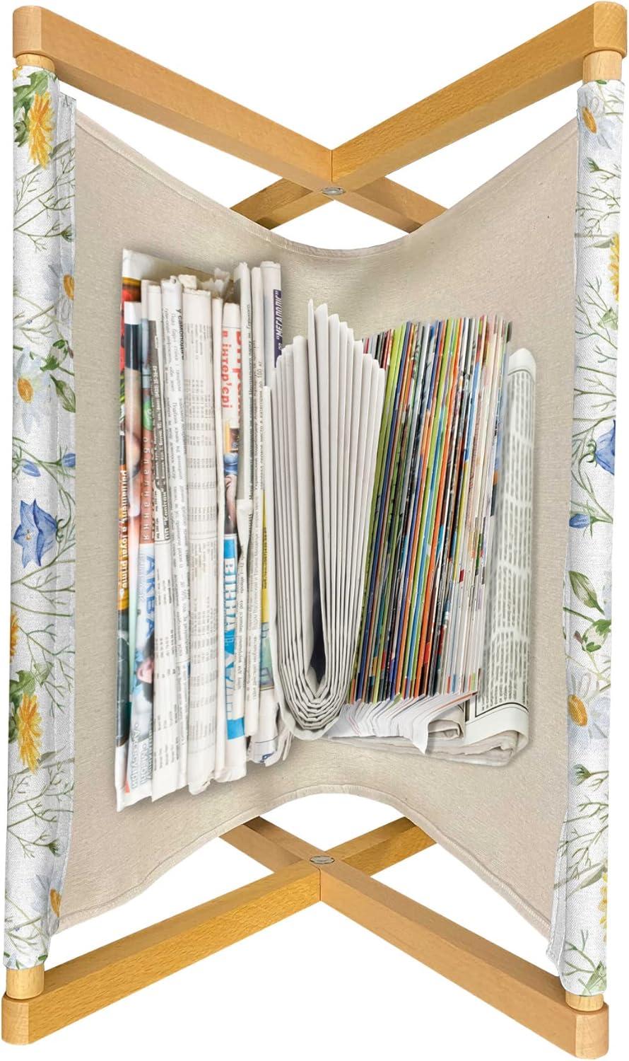 imageAmbesonne Mint Magazine and Book Holder Ornamental Floral Drawing with Hearts Leaves Romantic Valentines Anniversary Floor Rack Decor for Interior of Home amp Office 22 x 19 Blush Sky Blue WhitePale Green Yellow Blue