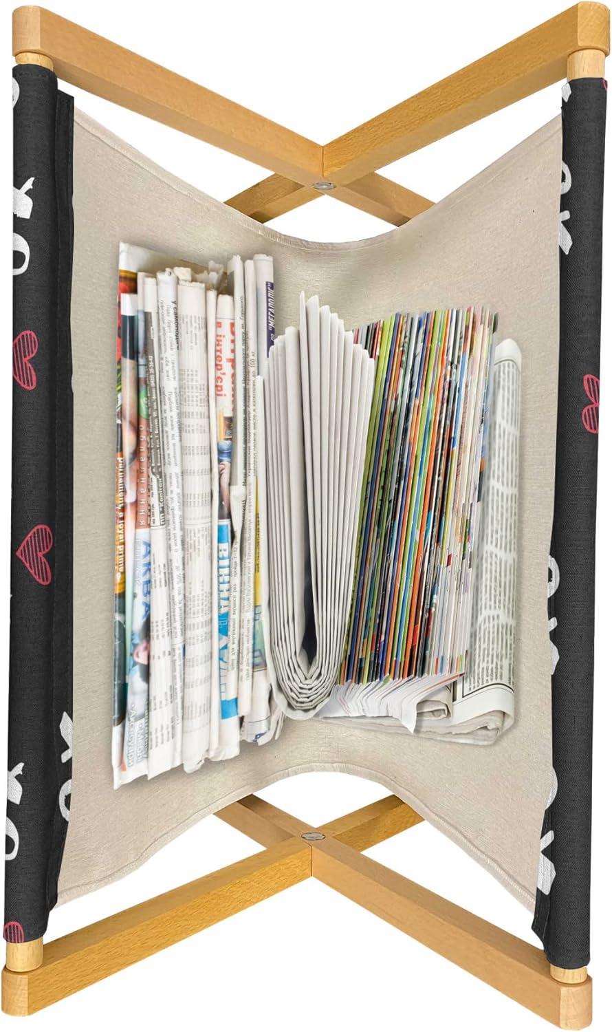 imageAmbesonne Mint Magazine and Book Holder Ornamental Floral Drawing with Hearts Leaves Romantic Valentines Anniversary Floor Rack Decor for Interior of Home amp Office 22 x 19 Blush Sky Blue WhiteCharcoal Grey Dark Coral