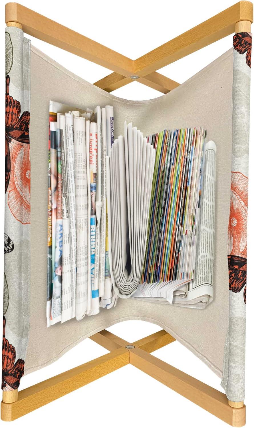 imageAmbesonne Mint Magazine and Book Holder Ornamental Floral Drawing with Hearts Leaves Romantic Valentines Anniversary Floor Rack Decor for Interior of Home amp Office 22 x 19 Blush Sky Blue WhiteOrange Black Khaki