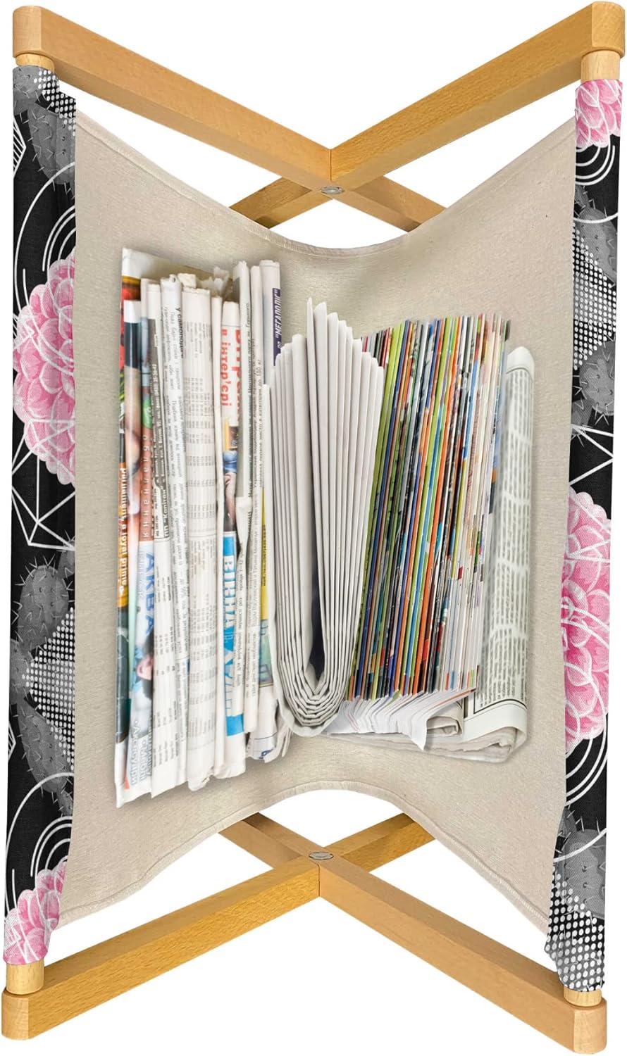 imageAmbesonne Modern Magazine and Book Holder Love Theme Romantic Repetitive Pattern of Hearts in Monochrome Style Valentines Day Floor Rack Decor for Interior of Home amp Office 22 x 19 Pink WhiteCharcoal Grey Pink White