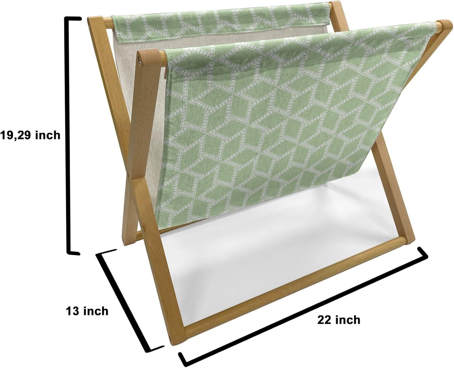 imageAmbesonne Modern Magazine and Book Holder Love Theme Romantic Repetitive Pattern of Hearts in Monochrome Style Valentines Day Floor Rack Decor for Interior of Home amp Office 22 x 19 Pink WhitePale Green White