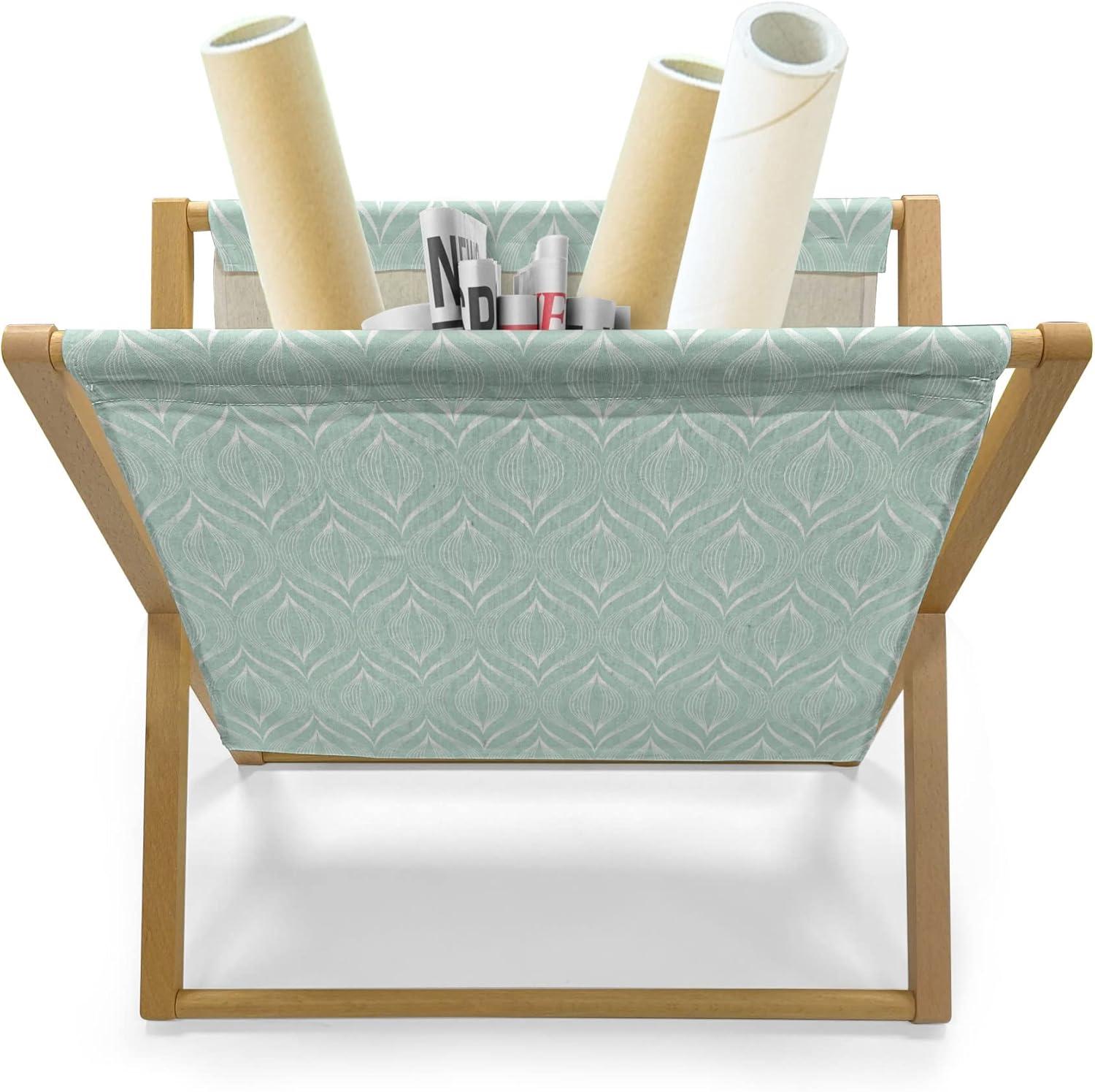 imageAmbesonne Modern Magazine and Book Holder Love Theme Romantic Repetitive Pattern of Hearts in Monochrome Style Valentines Day Floor Rack Decor for Interior of Home amp Office 22 x 19 Pink WhiteMint Green White