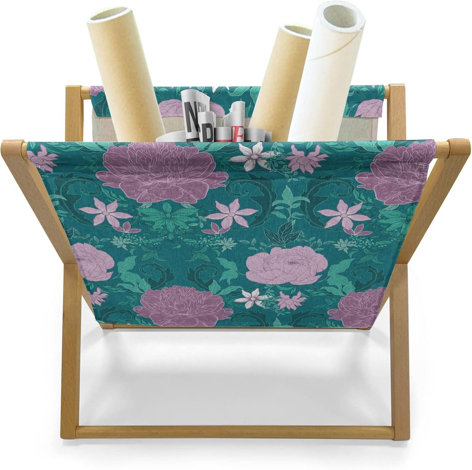imageAmbesonne Owl Magazine and Book Holder Valentines Animals Lovebirds Boy and Girl Bird Motifs on Plain Backdrop Floor Rack Decor for Interior of Home amp Office 22 x 19 Navy Blue Pink and WhiteTeal and Pale Mauve