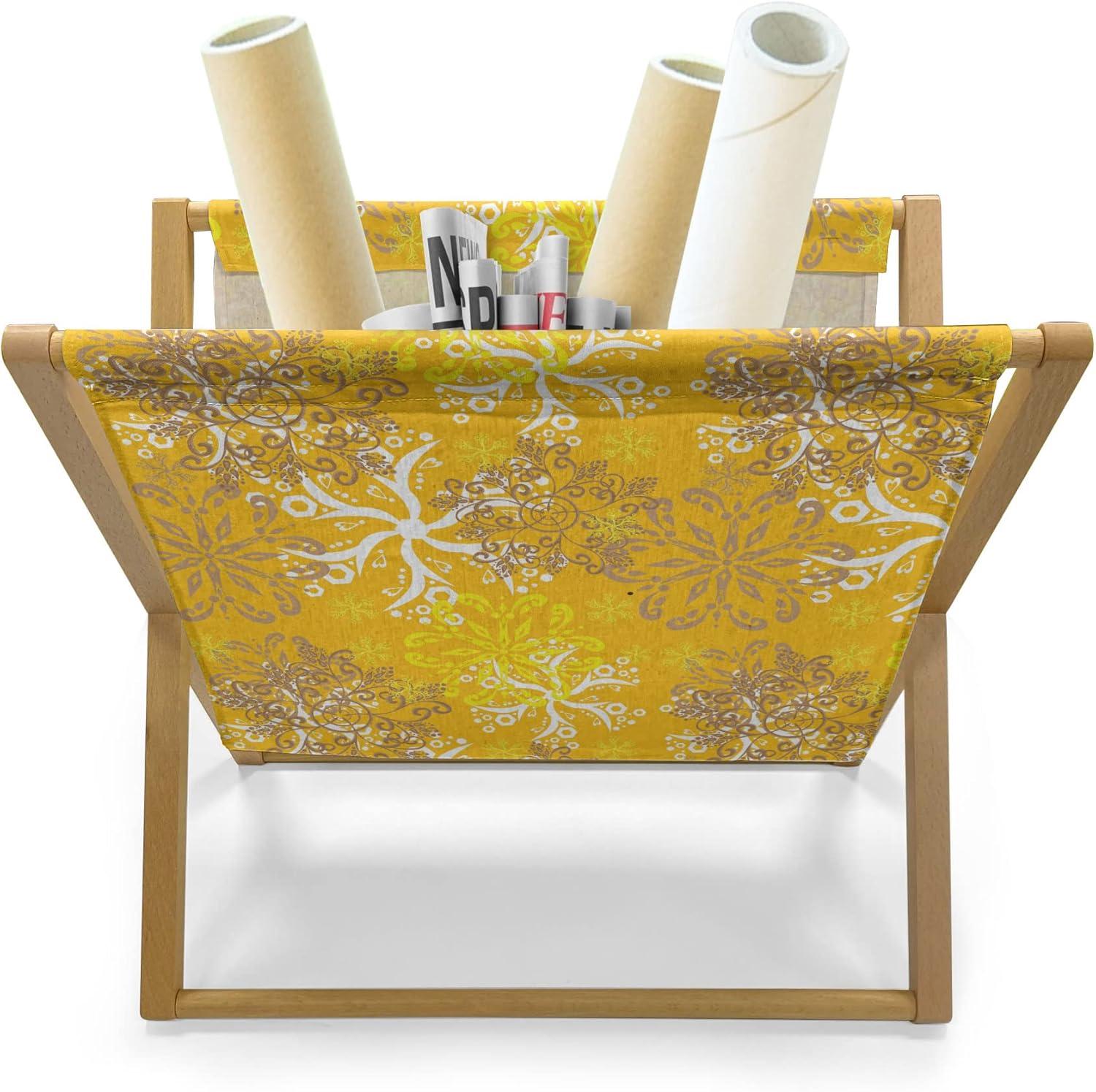 imageAmbesonne Pale Pink Magazine and Book Holder Romantic Roses Garden Illustration Nature Inspired Valentines Day Themed Floor Rack Decor for Interior of Home amp Office 22 x 19 Yellow Coral PinkMarigold Yellow Tan