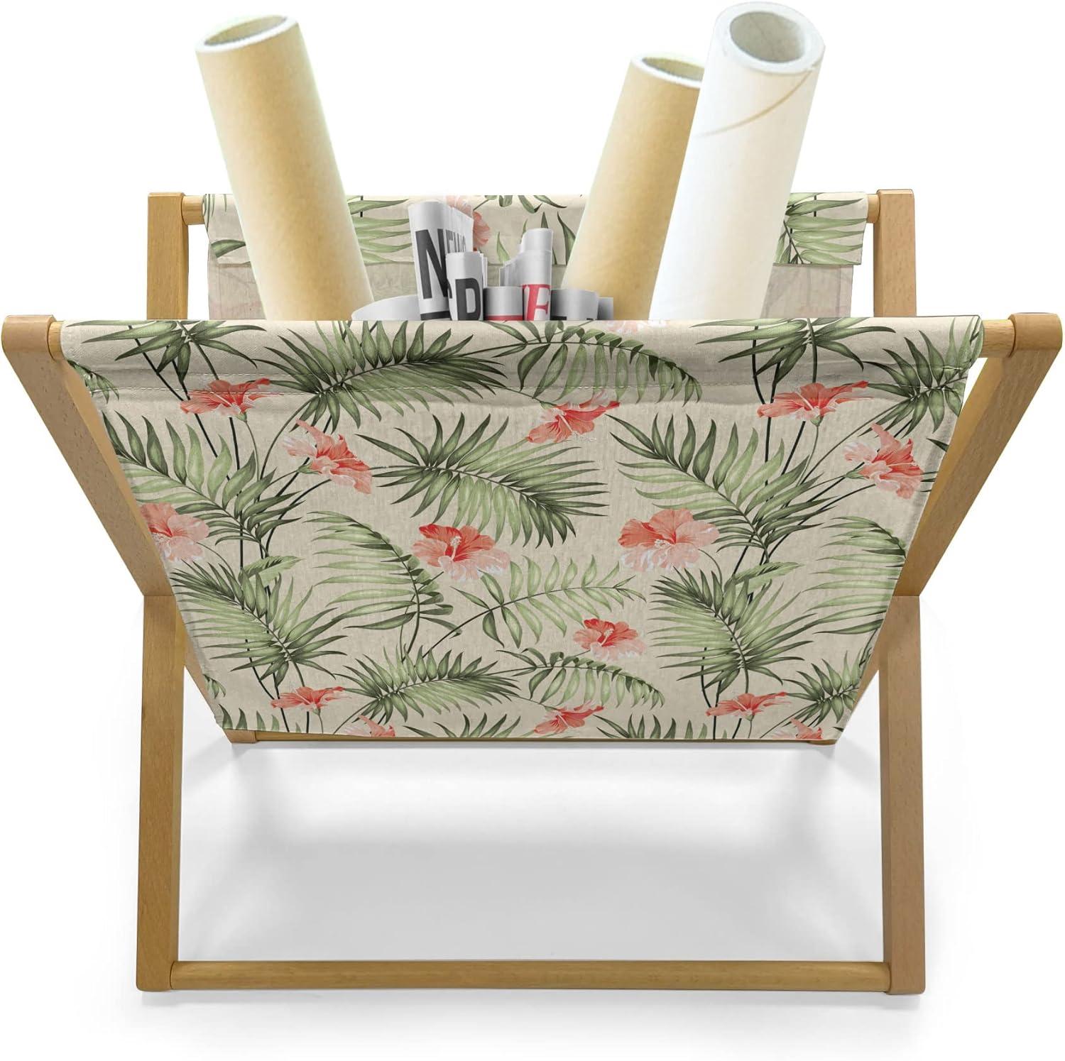 imageAmbesonne Pale Pink Magazine and Book Holder Romantic Roses Garden Illustration Nature Inspired Valentines Day Themed Floor Rack Decor for Interior of Home amp Office 22 x 19 Yellow Coral PinkPeach Salmon Green