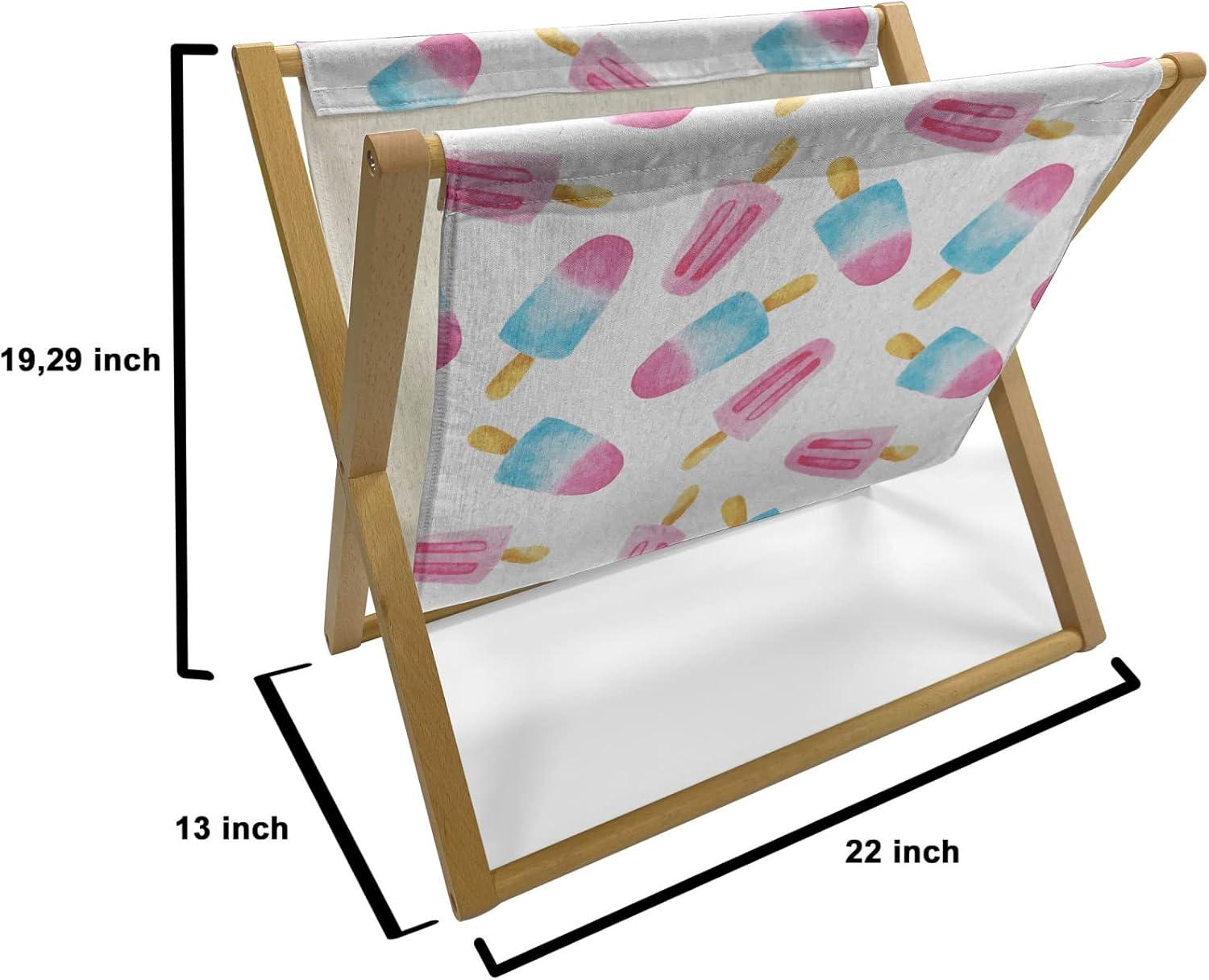 imageAmbesonne Pale Pink Magazine and Book Holder Romantic Roses Garden Illustration Nature Inspired Valentines Day Themed Floor Rack Decor for Interior of Home amp Office 22 x 19 Yellow Coral PinkEarth Yellow Pale Blue