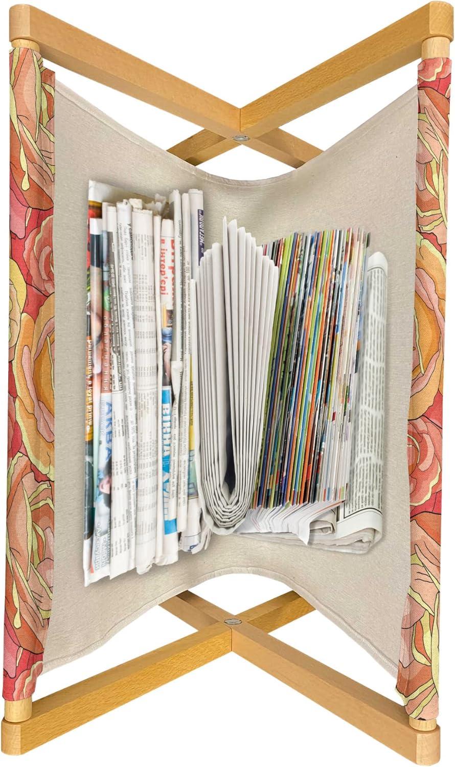 imageAmbesonne Pale Pink Magazine and Book Holder Romantic Roses Garden Illustration Nature Inspired Valentines Day Themed Floor Rack Decor for Interior of Home amp Office 22 x 19 Yellow Coral PinkYellow Coral Pink