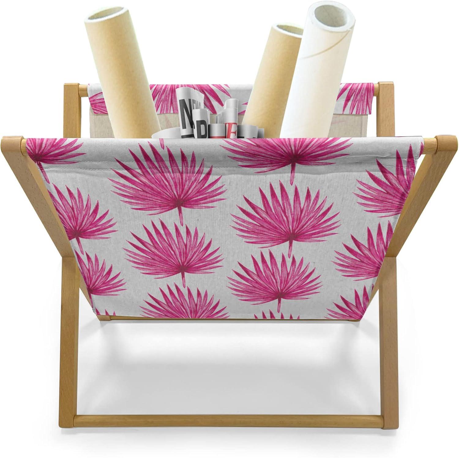 imageAmbesonne Pale Pink Magazine and Book Holder Romantic Roses Garden Illustration Nature Inspired Valentines Day Themed Floor Rack Decor for Interior of Home amp Office 22 x 19 Yellow Coral PinkHot Pink Coconut