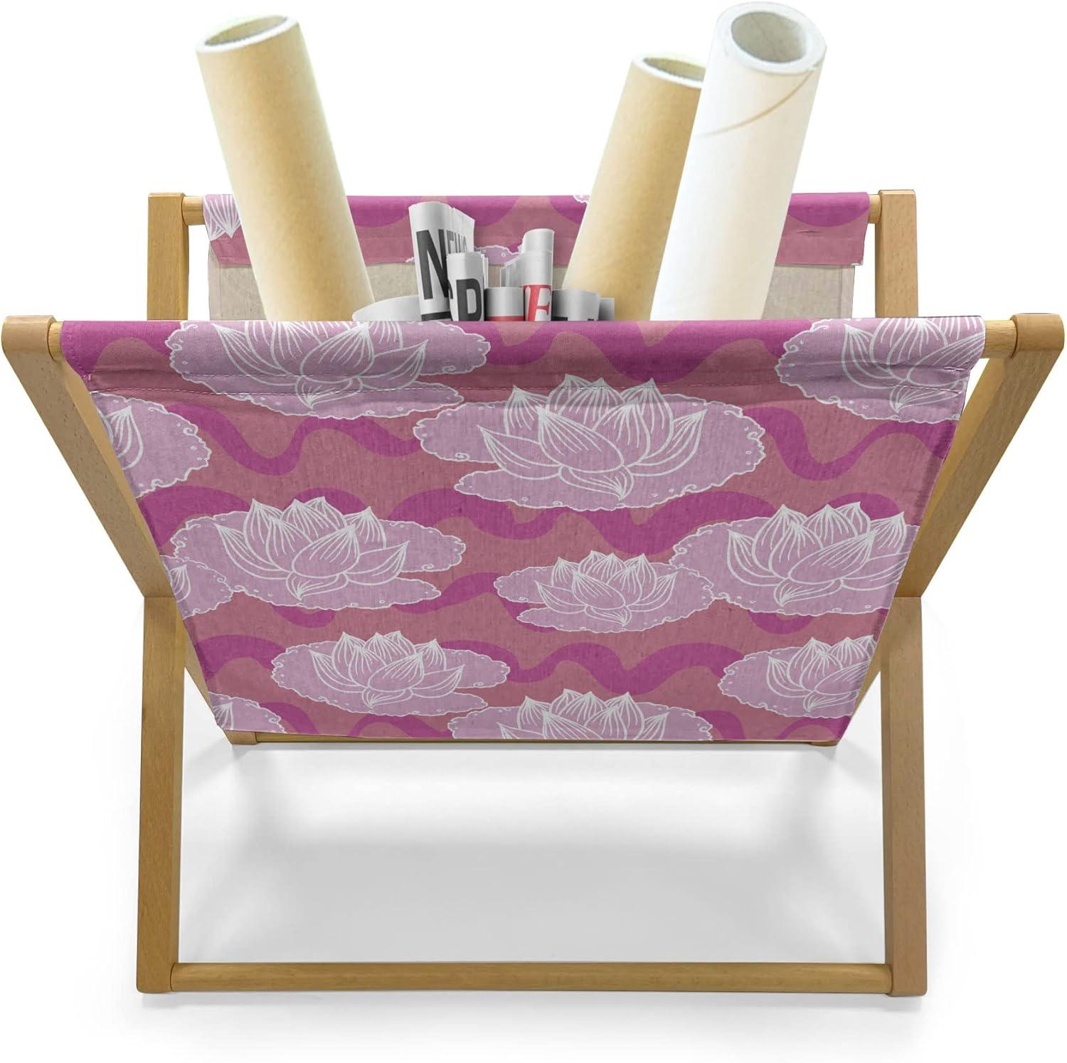 imageAmbesonne Pale Pink Magazine and Book Holder Romantic Roses Garden Illustration Nature Inspired Valentines Day Themed Floor Rack Decor for Interior of Home amp Office 22 x 19 Yellow Coral PinkPink Coral Pale Pink