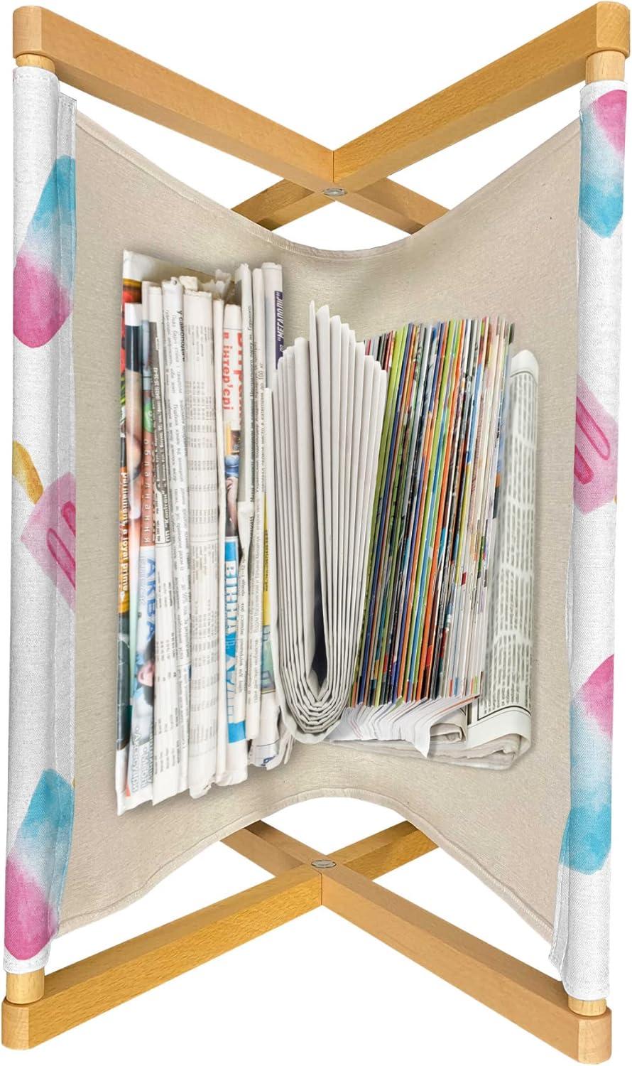 imageAmbesonne Pale Pink Magazine and Book Holder Romantic Roses Garden Illustration Nature Inspired Valentines Day Themed Floor Rack Decor for Interior of Home amp Office 22 x 19 Yellow Coral PinkEarth Yellow Pale Blue