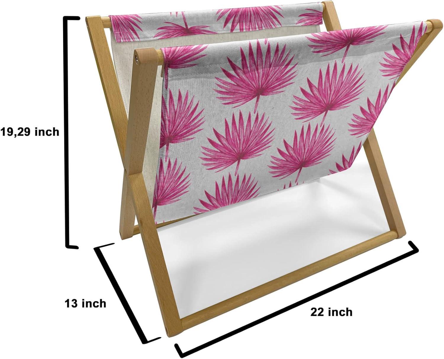 imageAmbesonne Pale Pink Magazine and Book Holder Romantic Roses Garden Illustration Nature Inspired Valentines Day Themed Floor Rack Decor for Interior of Home amp Office 22 x 19 Yellow Coral PinkHot Pink Coconut