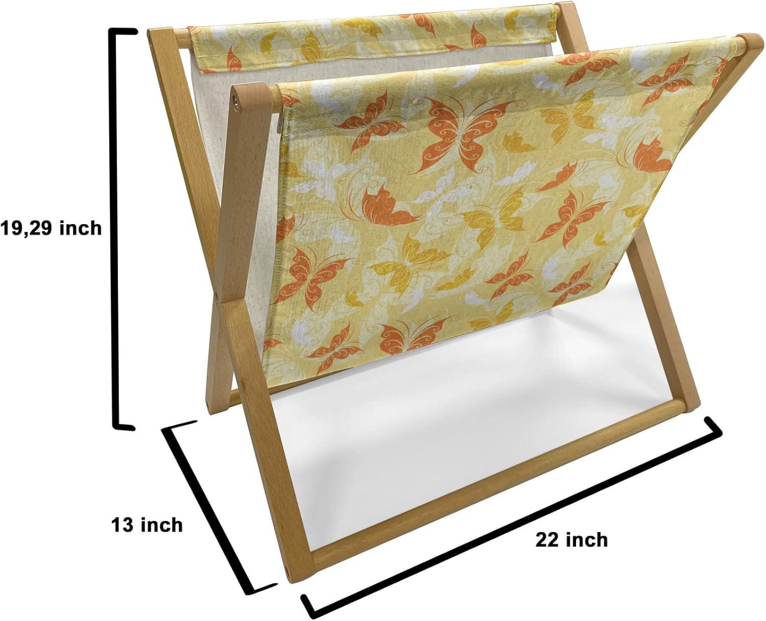 imageAmbesonne Pale Pink Magazine and Book Holder Romantic Roses Garden Illustration Nature Inspired Valentines Day Themed Floor Rack Decor for Interior of Home amp Office 22 x 19 Yellow Coral PinkEarth Yellow Orange