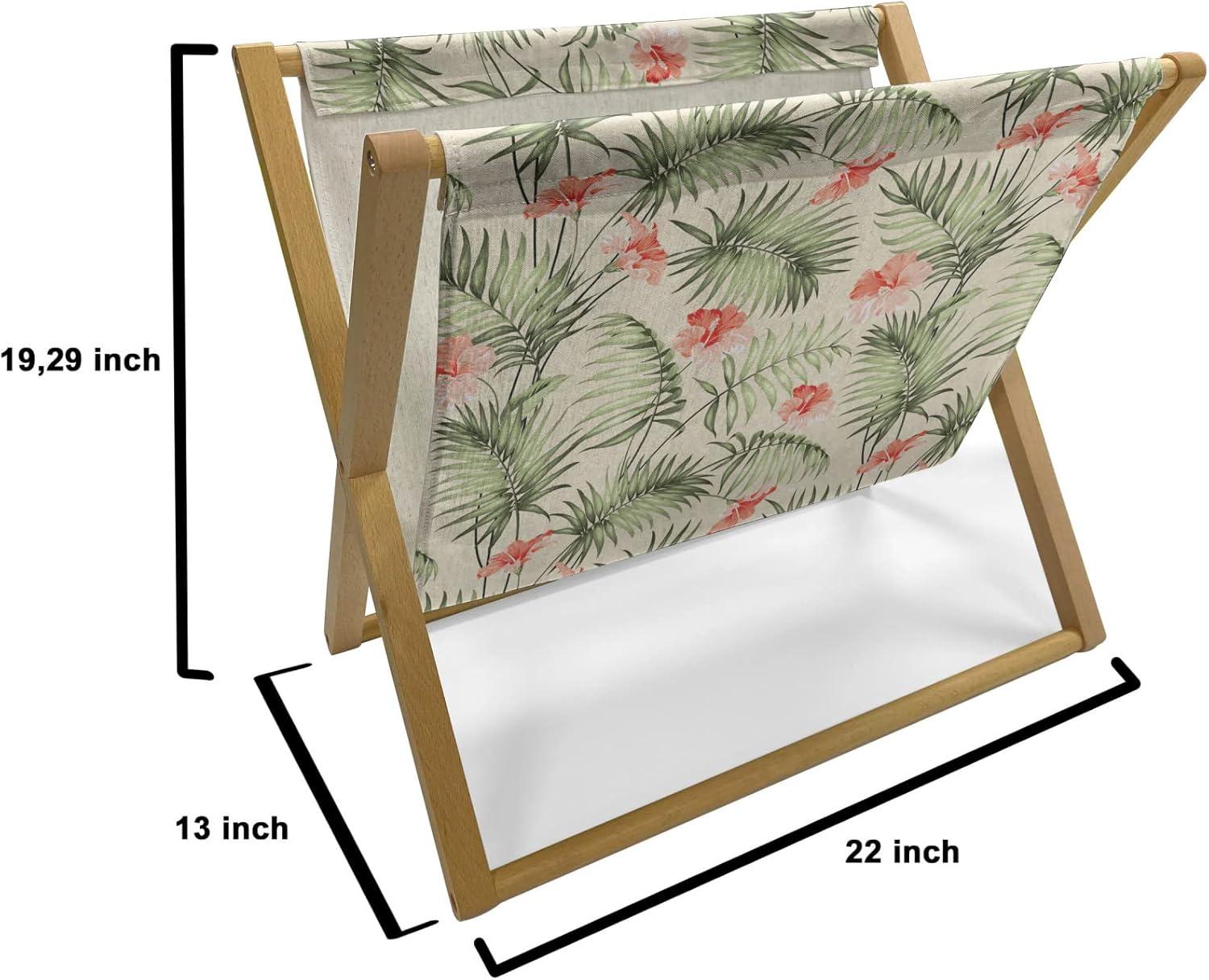 imageAmbesonne Pale Pink Magazine and Book Holder Romantic Roses Garden Illustration Nature Inspired Valentines Day Themed Floor Rack Decor for Interior of Home amp Office 22 x 19 Yellow Coral PinkPeach Salmon Green