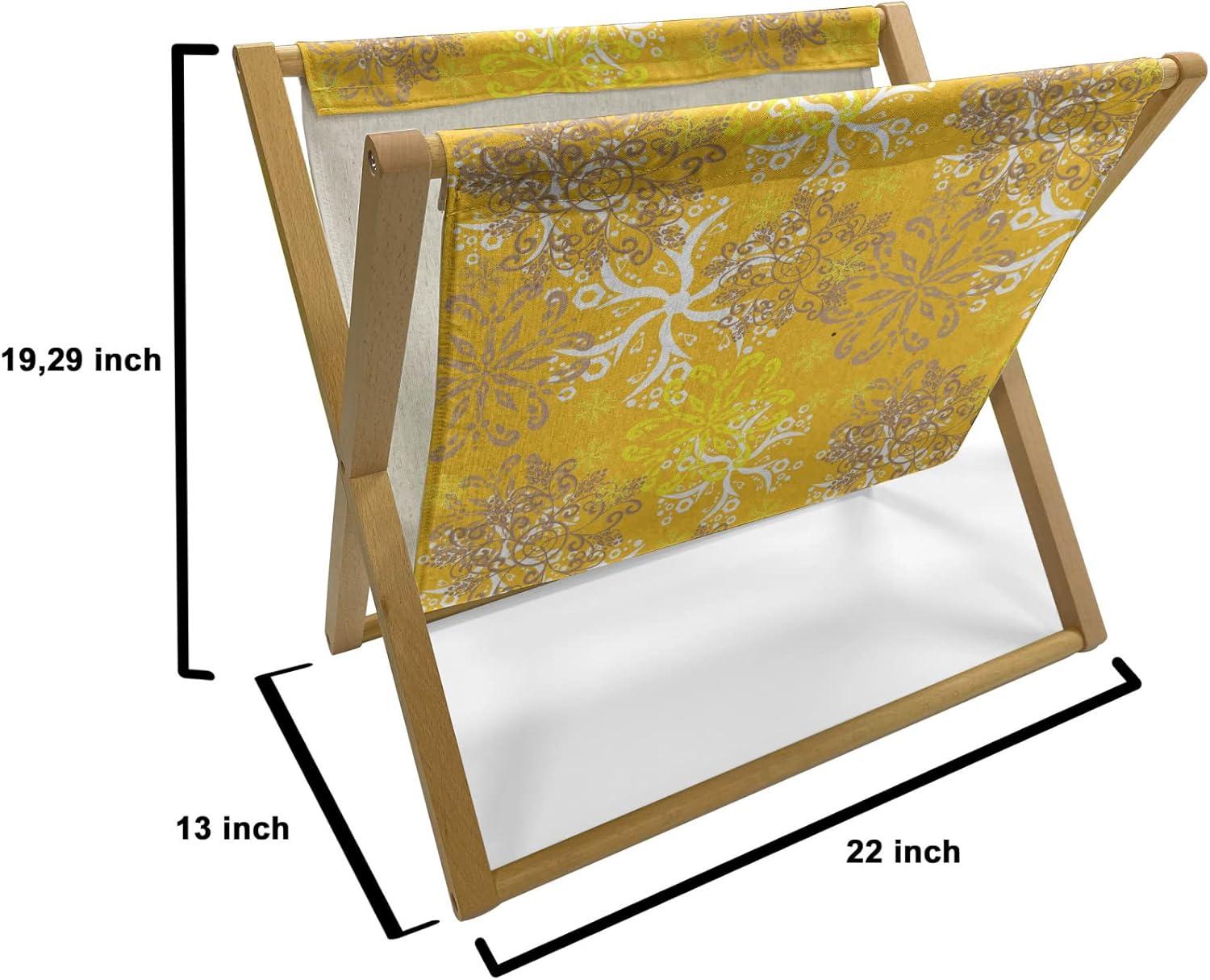 imageAmbesonne Pale Pink Magazine and Book Holder Romantic Roses Garden Illustration Nature Inspired Valentines Day Themed Floor Rack Decor for Interior of Home amp Office 22 x 19 Yellow Coral PinkMarigold Yellow Tan