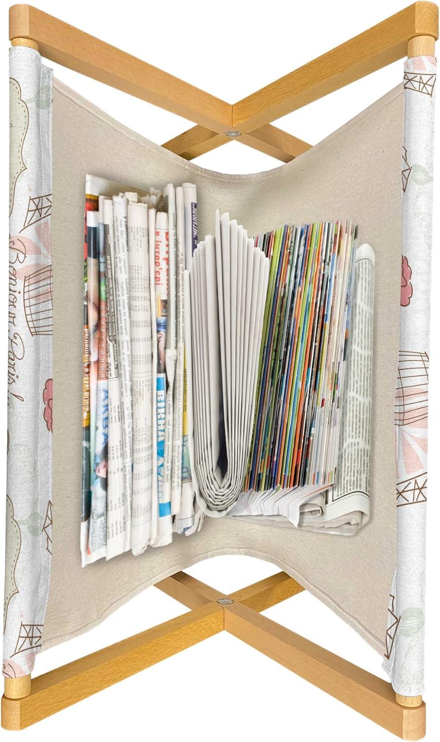 imageAmbesonne Paris Magazine and Book Holder Valentines Day Theme with Eiffel Kissing Couple Hot Air Balloon Wedding Concept Floor Rack Decor for Interior of Home amp Office 22 x 19 Pale Pink RoseDried Rose Cream