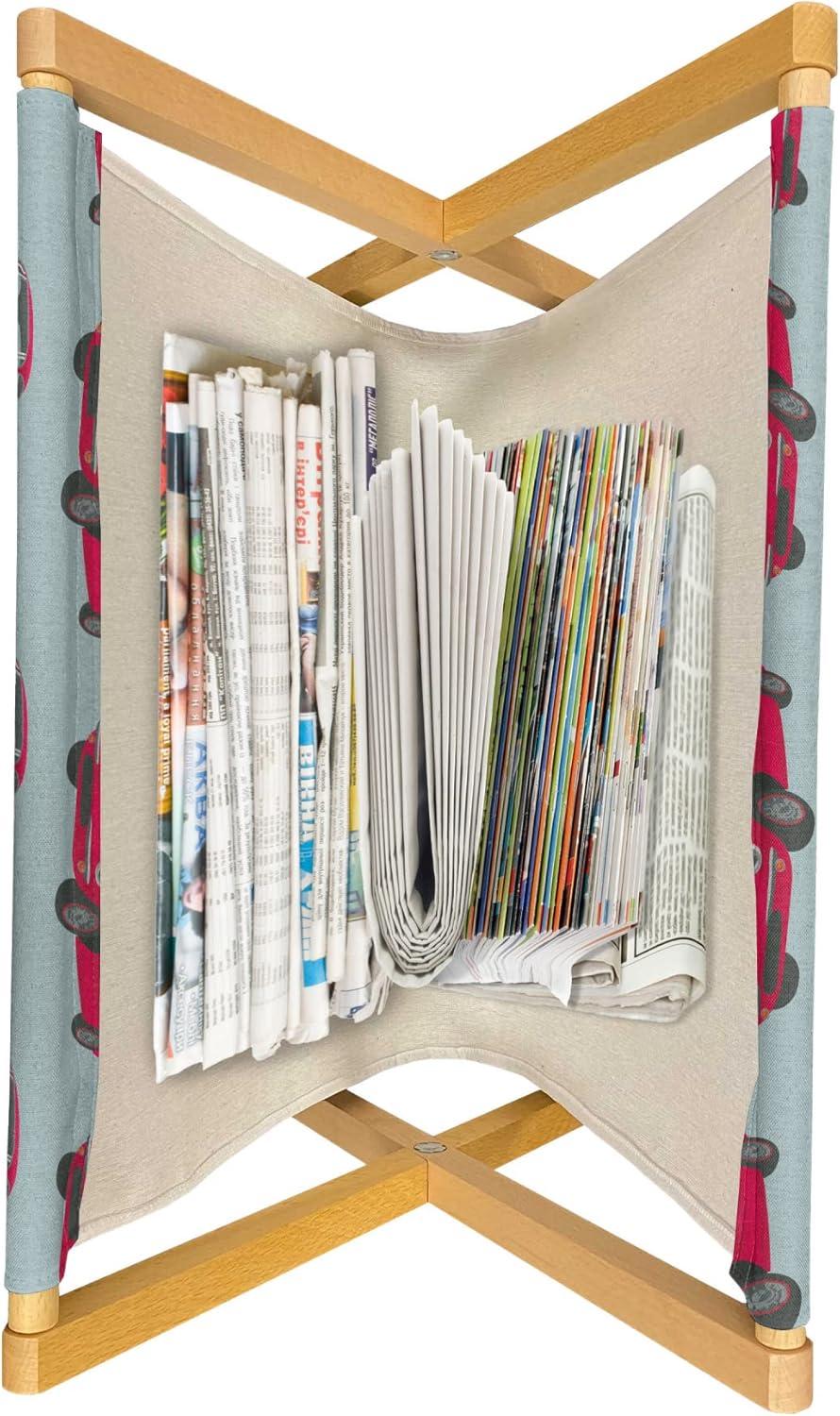 imageAmbesonne Paris Magazine and Book Holder Valentines Day Theme with Eiffel Kissing Couple Hot Air Balloon Wedding Concept Floor Rack Decor for Interior of Home amp Office 22 x 19 Pale Pink RosePink Slate Blue