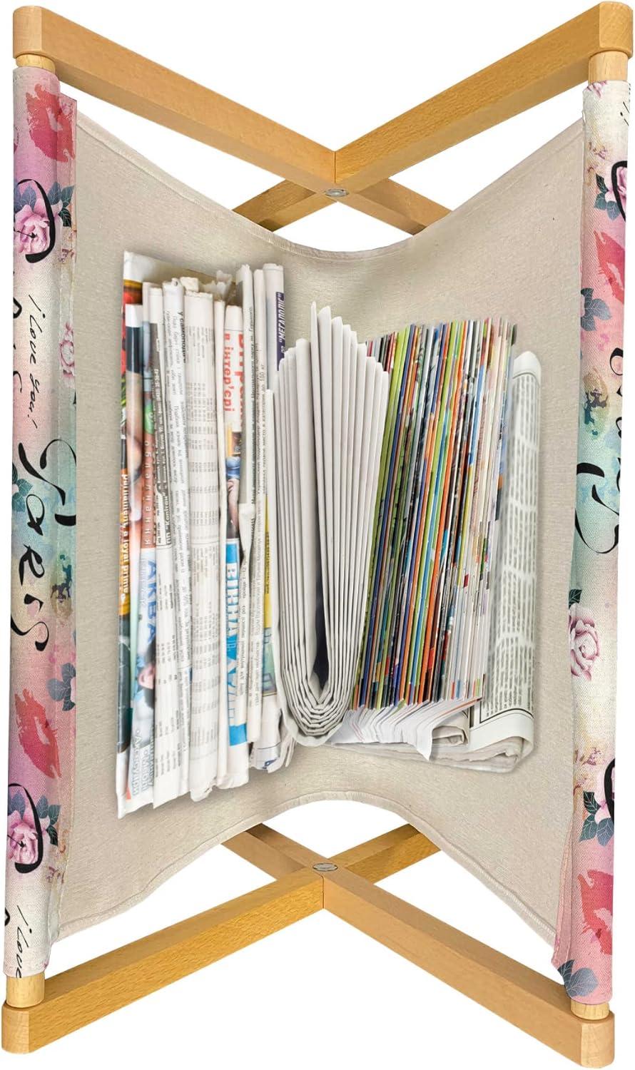 imageAmbesonne Paris Magazine and Book Holder Valentines Day Theme with Eiffel Kissing Couple Hot Air Balloon Wedding Concept Floor Rack Decor for Interior of Home amp Office 22 x 19 Pale Pink RosePale Green Sea Green