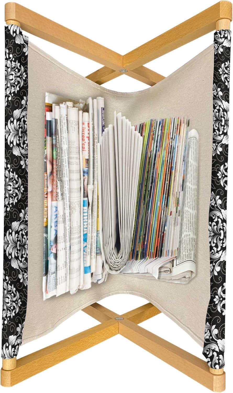 imageAmbesonne Romantic Magazine and Book Holder Lilly Bouquet Valentines Day Themed Arrangement on Polka Dots Backdrop Floor Rack Decor for Interior of Home amp Office 22 x 19 Pistachio Green WhiteGrey Black and White