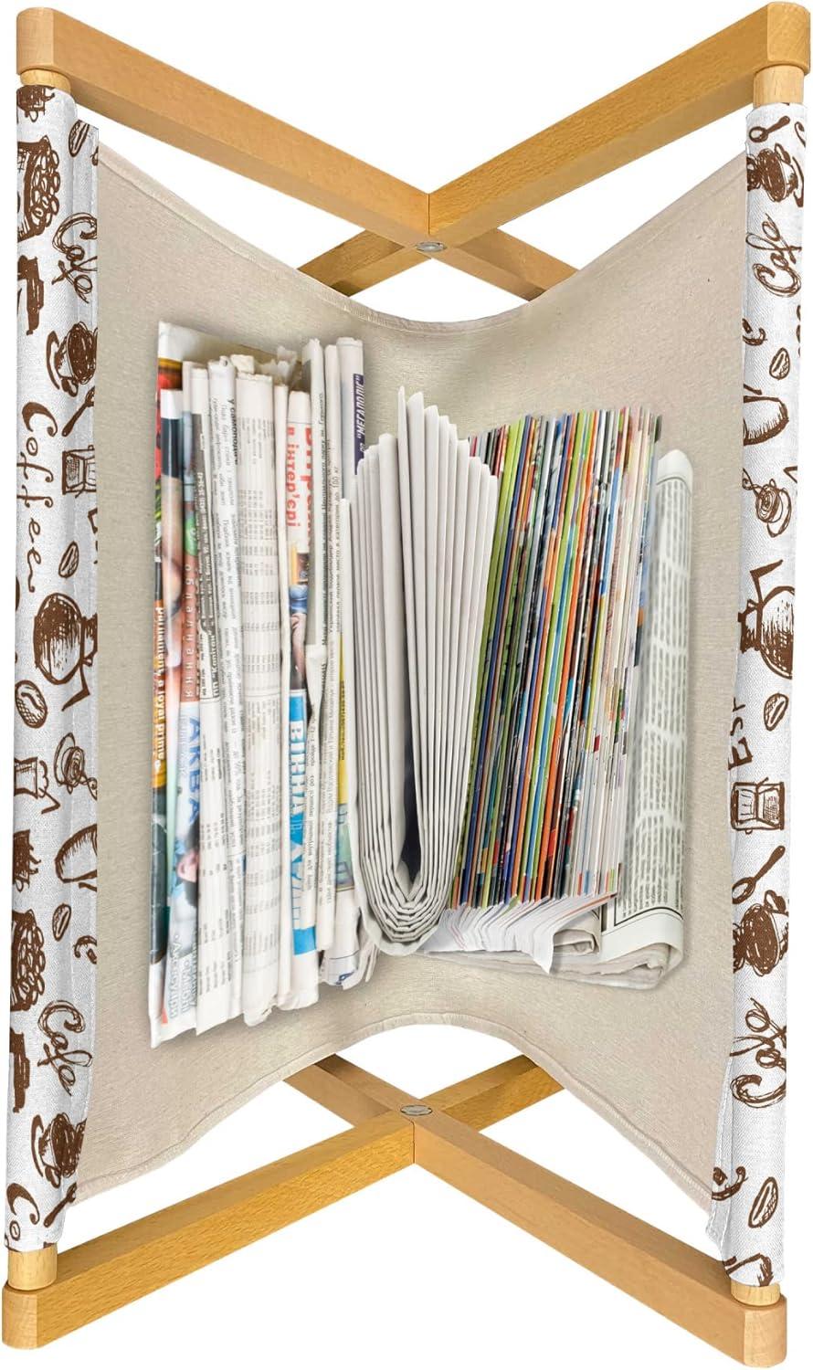 imageAmbesonne Romantic Magazine and Book Holder Lilly Bouquet Valentines Day Themed Arrangement on Polka Dots Backdrop Floor Rack Decor for Interior of Home amp Office 22 x 19 Pistachio Green WhiteBrown White
