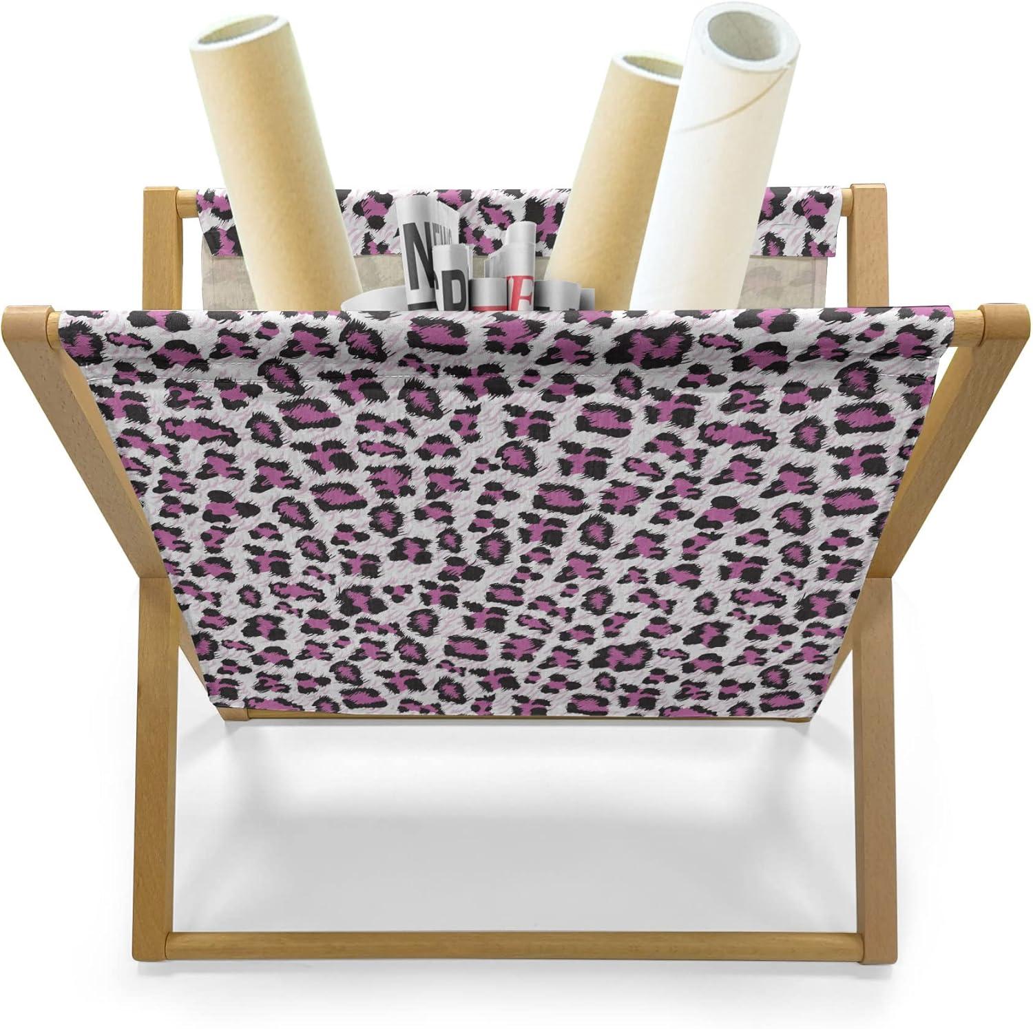 imageAmbesonne Romantic Magazine and Book Holder Lilly Bouquet Valentines Day Themed Arrangement on Polka Dots Backdrop Floor Rack Decor for Interior of Home amp Office 22 x 19 Pistachio Green WhitePink Black White