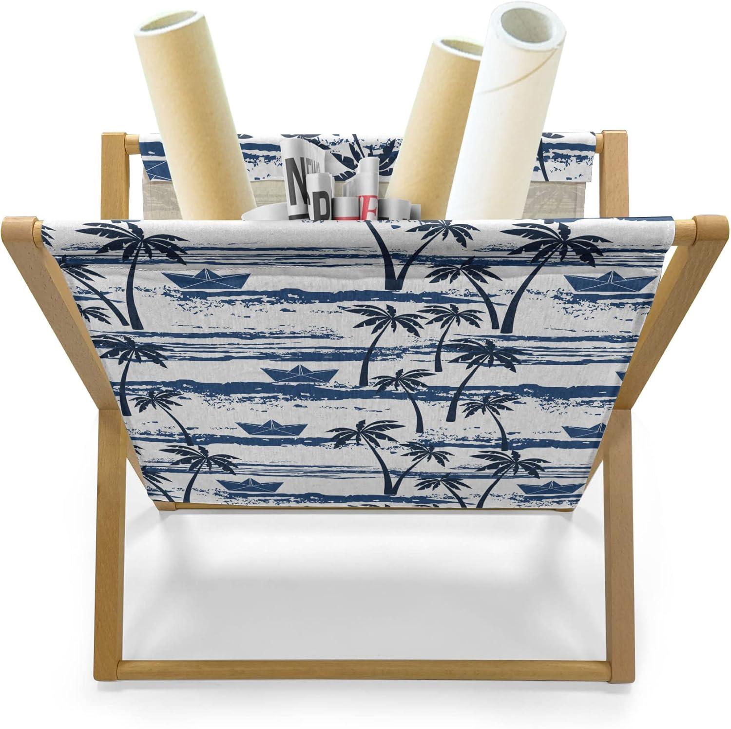 imageAmbesonne Romantic Magazine and Book Holder Lilly Bouquet Valentines Day Themed Arrangement on Polka Dots Backdrop Floor Rack Decor for Interior of Home amp Office 22 x 19 Pistachio Green WhiteBlue Dark Blue White