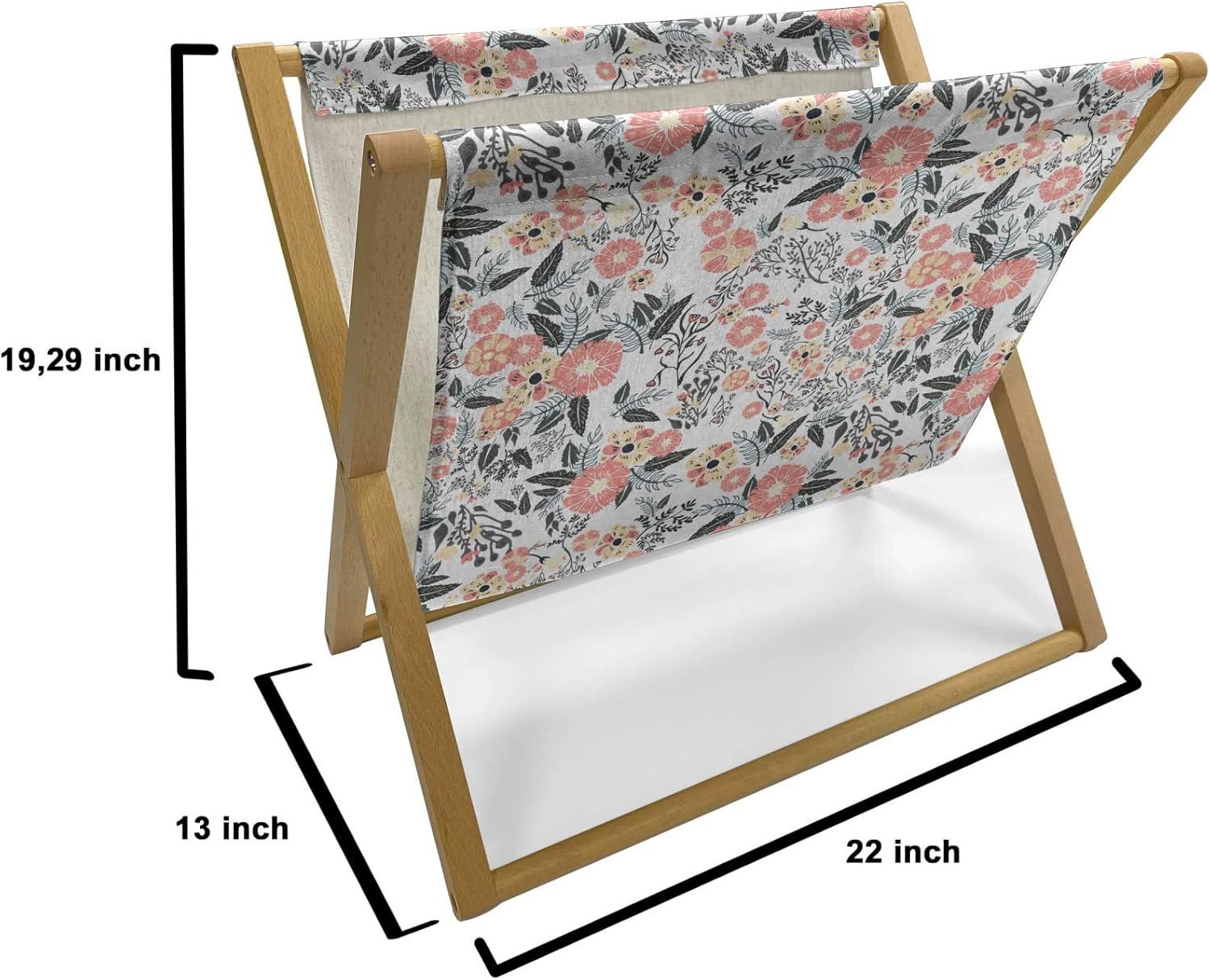 imageAmbesonne Romantic Magazine and Book Holder Lilly Bouquet Valentines Day Themed Arrangement on Polka Dots Backdrop Floor Rack Decor for Interior of Home amp Office 22 x 19 Pistachio Green WhiteCharcoal Grey Mustard