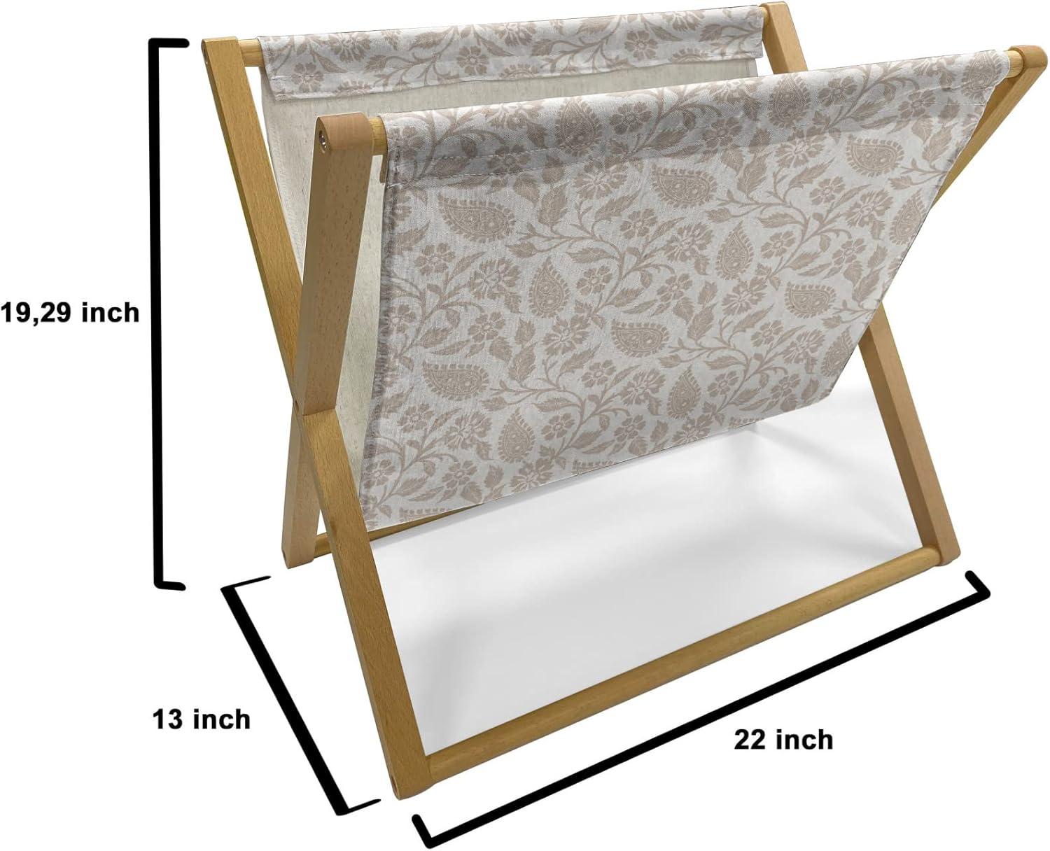 imageAmbesonne Romantic Magazine and Book Holder Lilly Bouquet Valentines Day Themed Arrangement on Polka Dots Backdrop Floor Rack Decor for Interior of Home amp Office 22 x 19 Pistachio Green WhiteBeige White