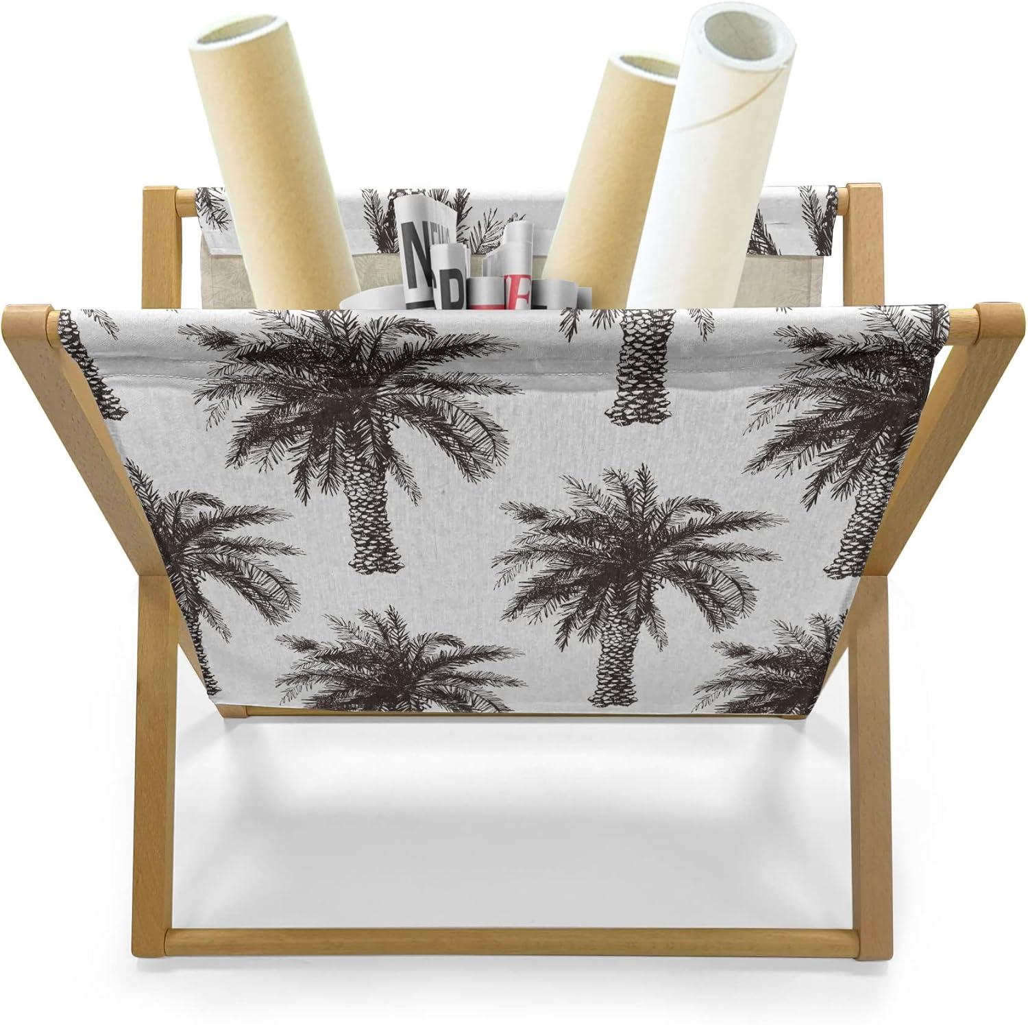imageAmbesonne Romantic Magazine and Book Holder Lilly Bouquet Valentines Day Themed Arrangement on Polka Dots Backdrop Floor Rack Decor for Interior of Home amp Office 22 x 19 Pistachio Green WhiteDark Brown White